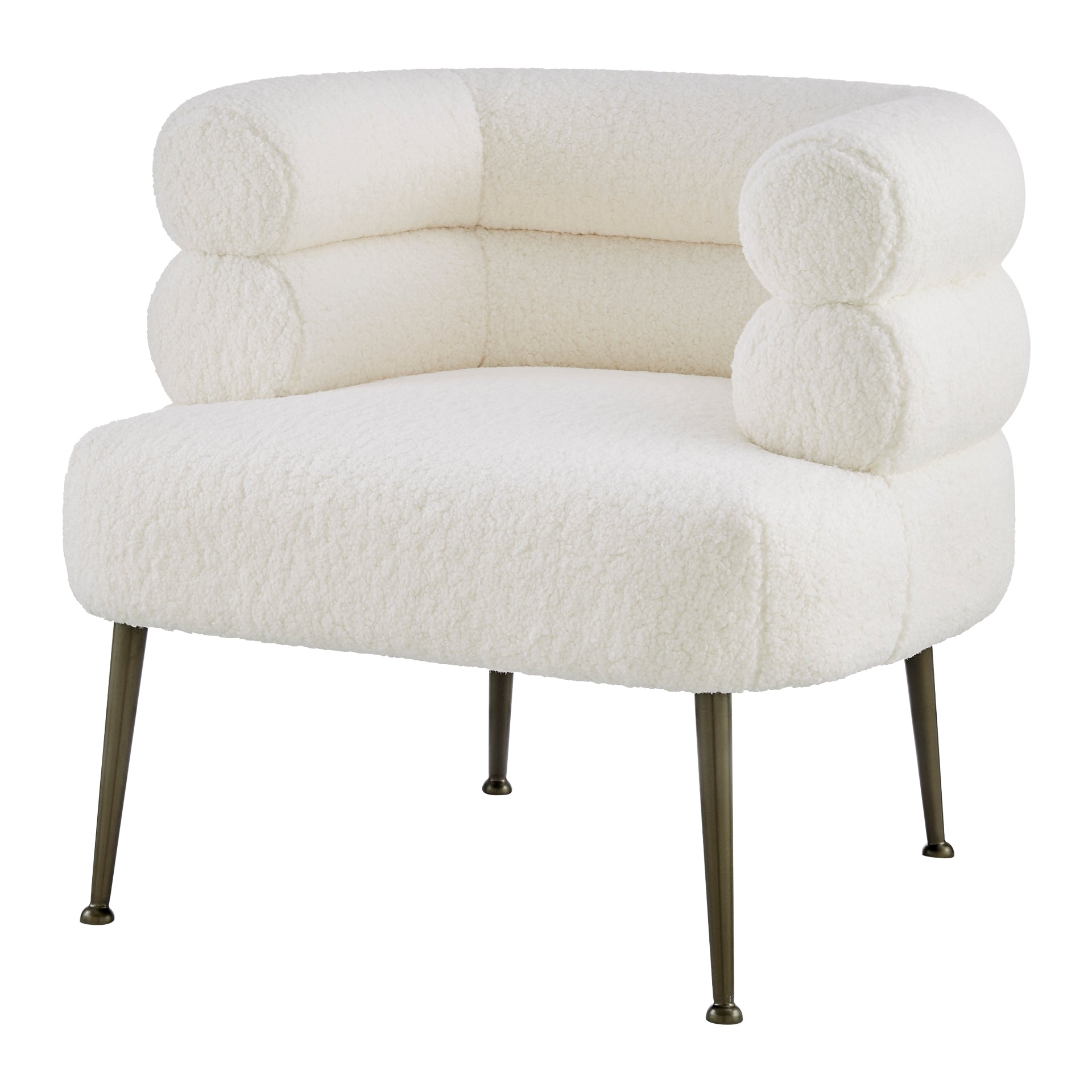 Zerline  Faux Shearling Fabric Accent Chair - What A Room