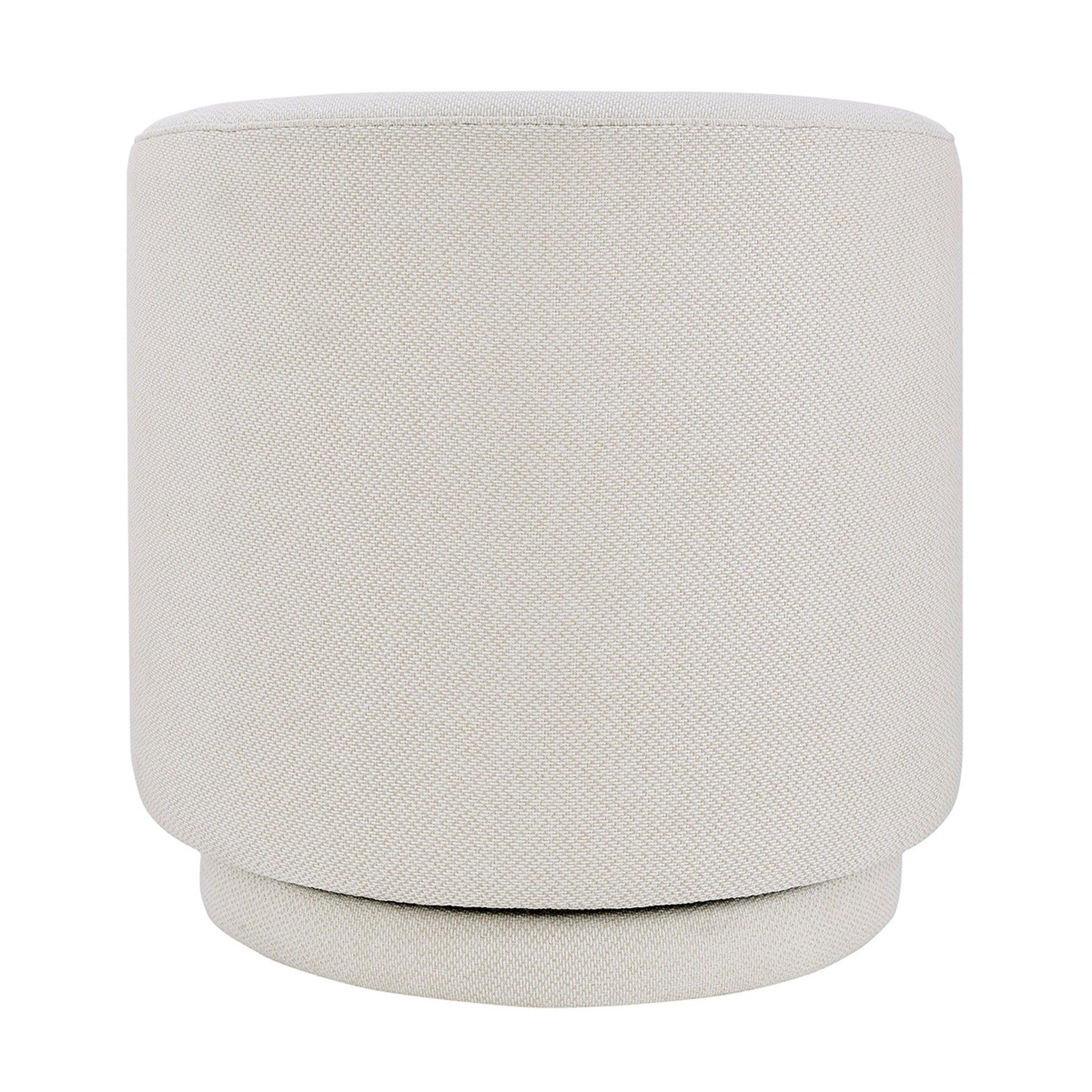 Rachel Minimalist White Fabric Swivel Accent Arm Chair