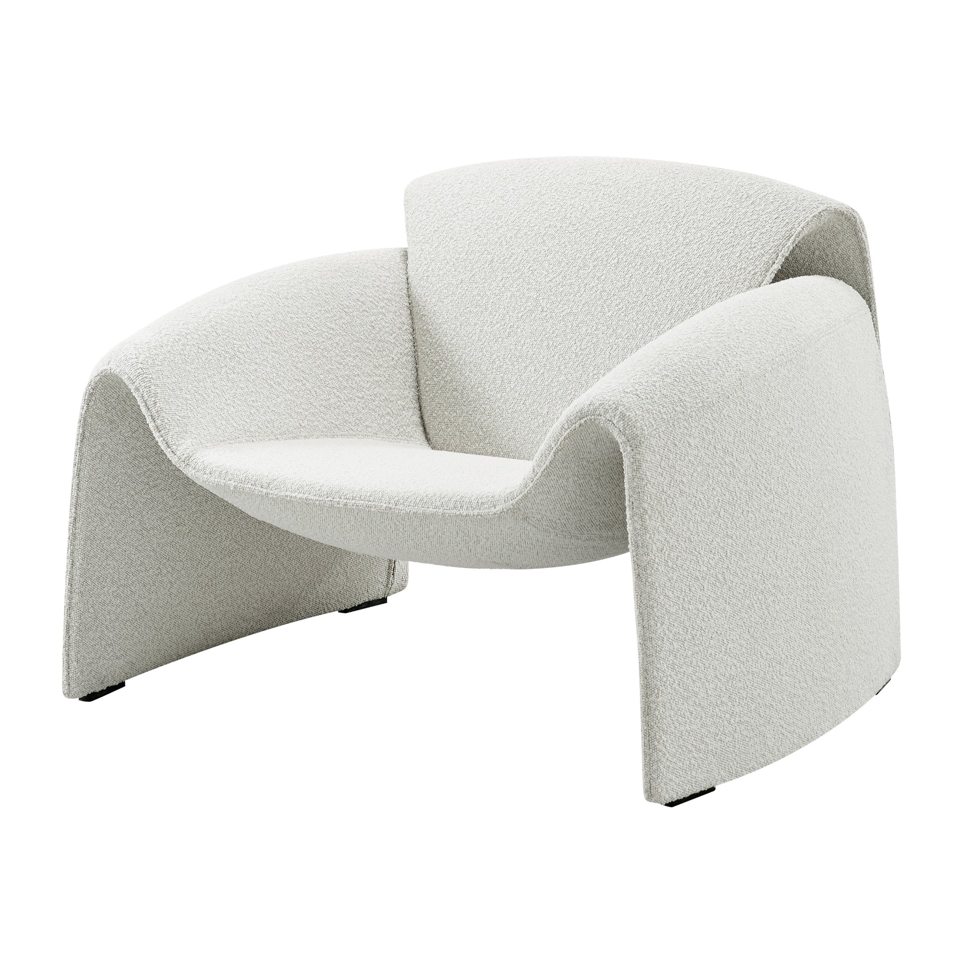 Hilda Off White Fabric Accent Arm Chair