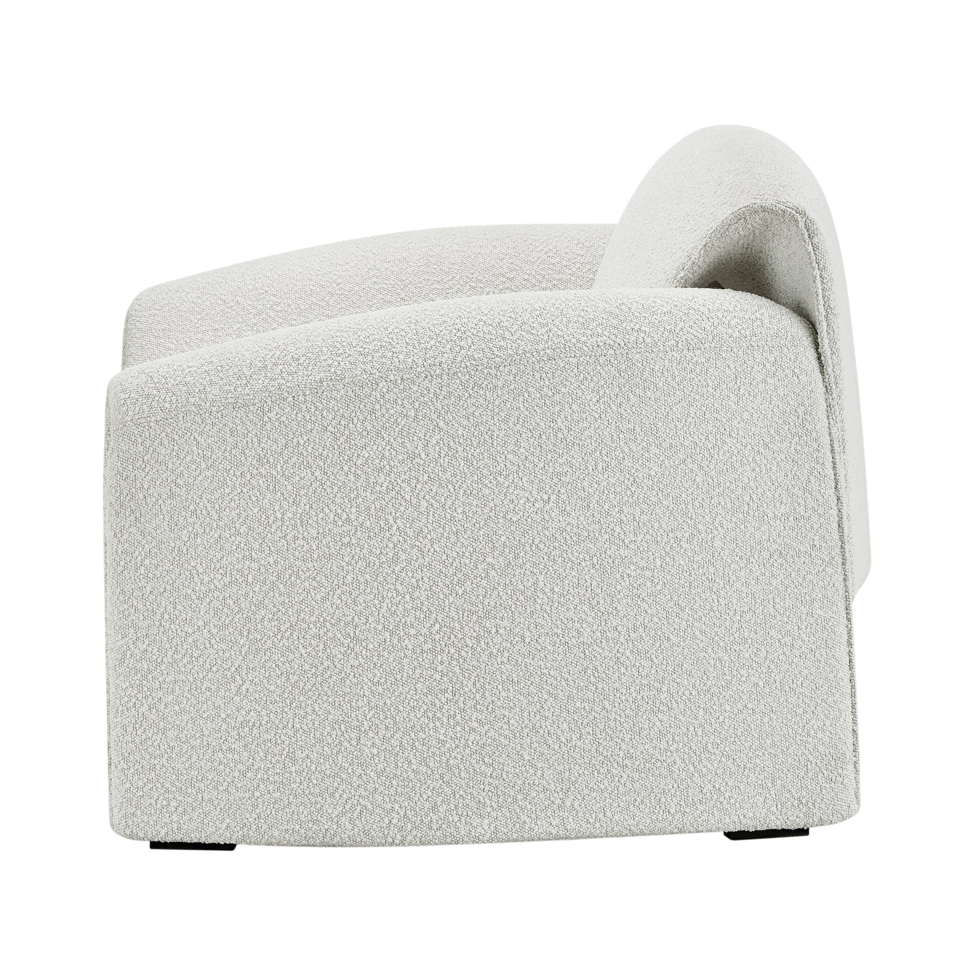 Hilda Off White Fabric Accent Arm Chair