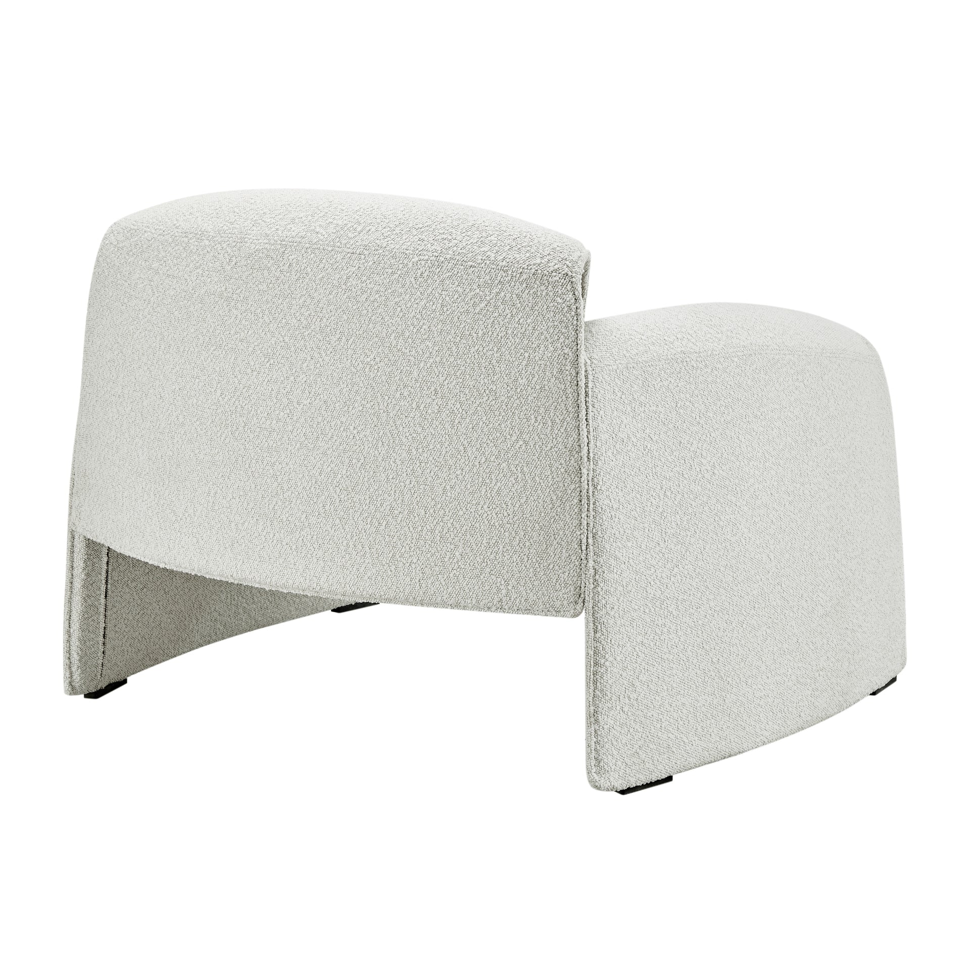 Hilda Off White Fabric Accent Arm Chair