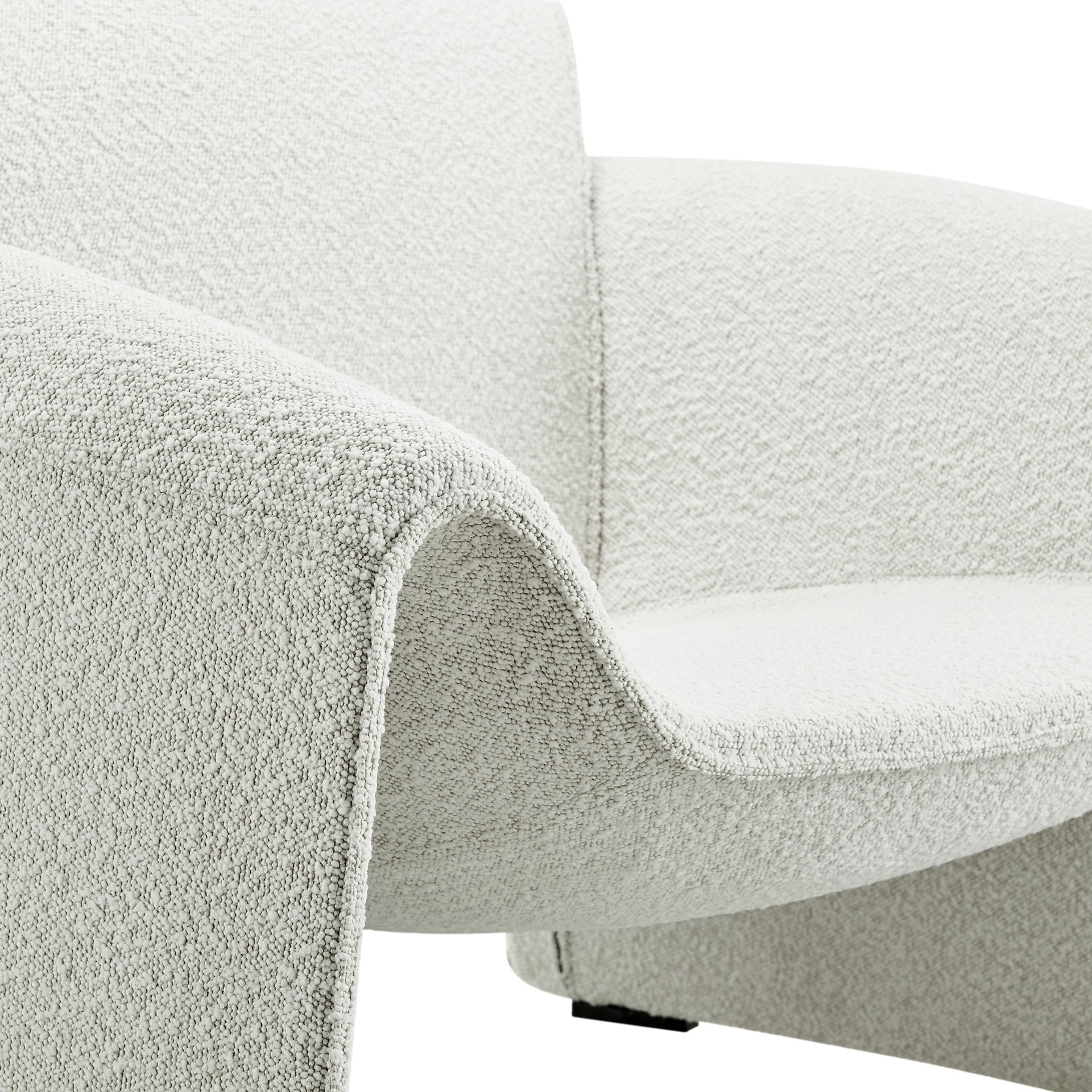 Hilda Off White Fabric Accent Arm Chair