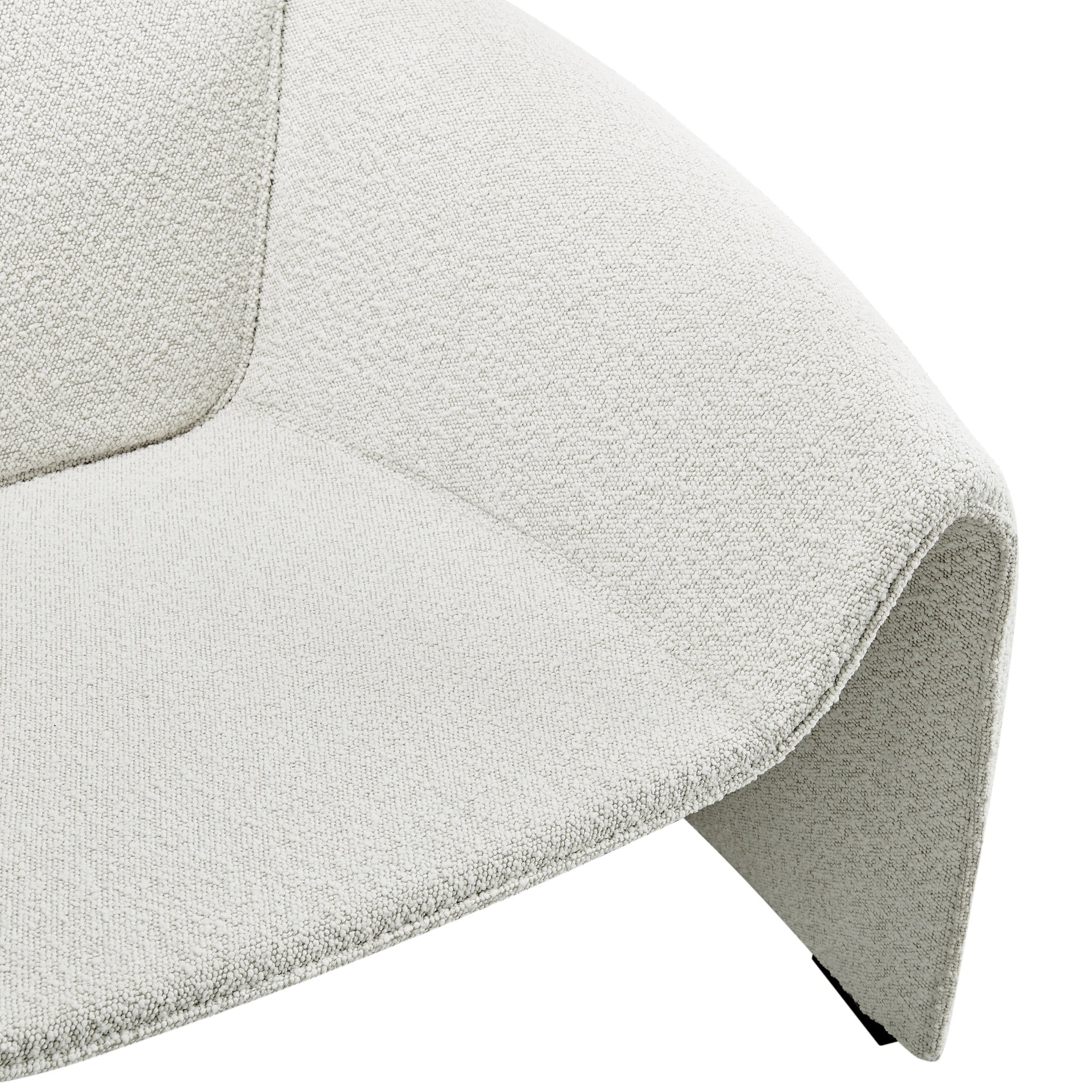 Hilda Off White Fabric Accent Arm Chair