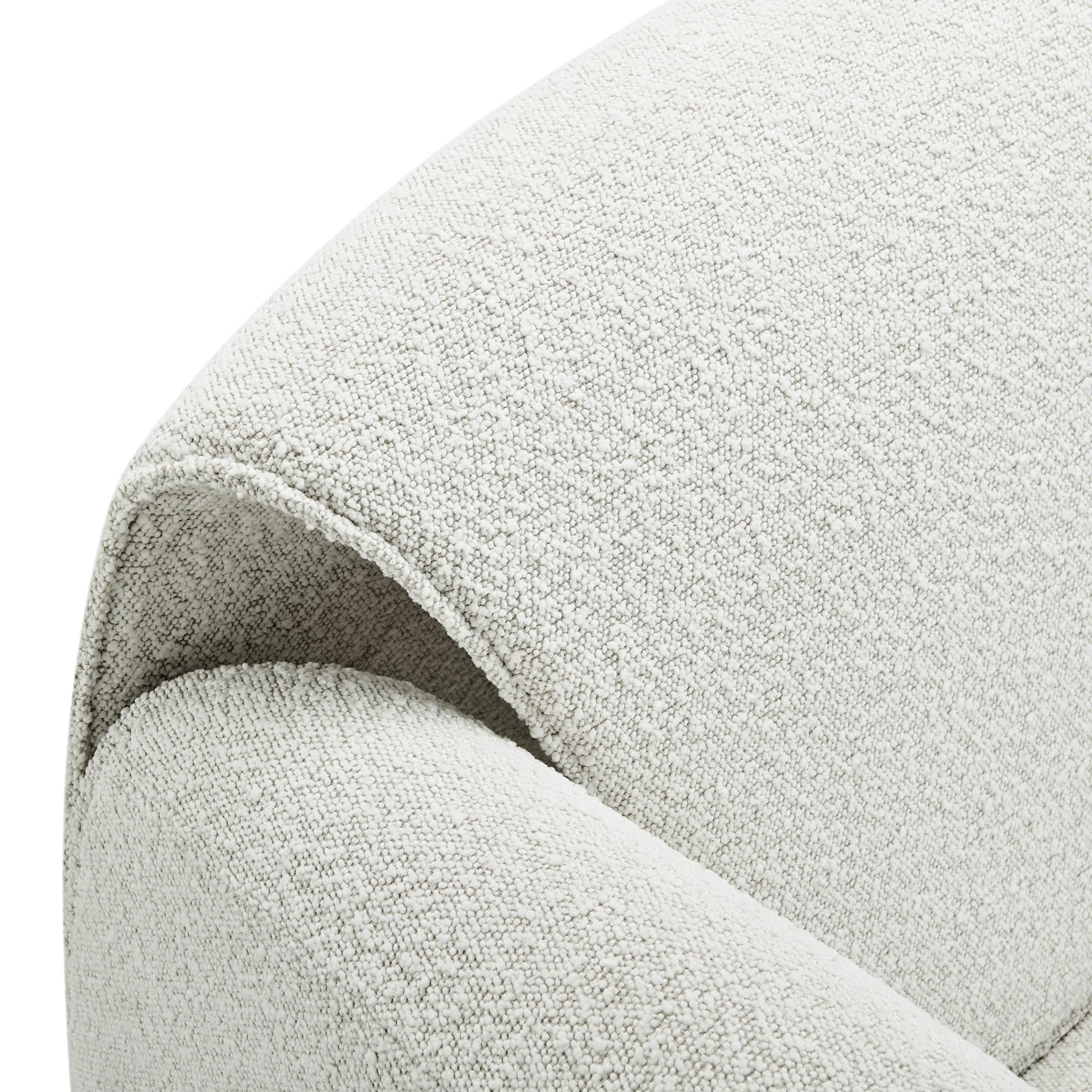 Hilda Off White Fabric Accent Arm Chair