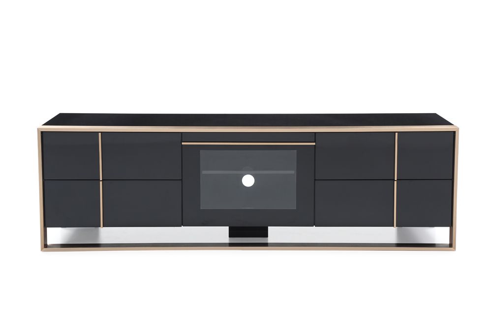 Nova Domus Cartier Modern Black & Rosegold TV Stand