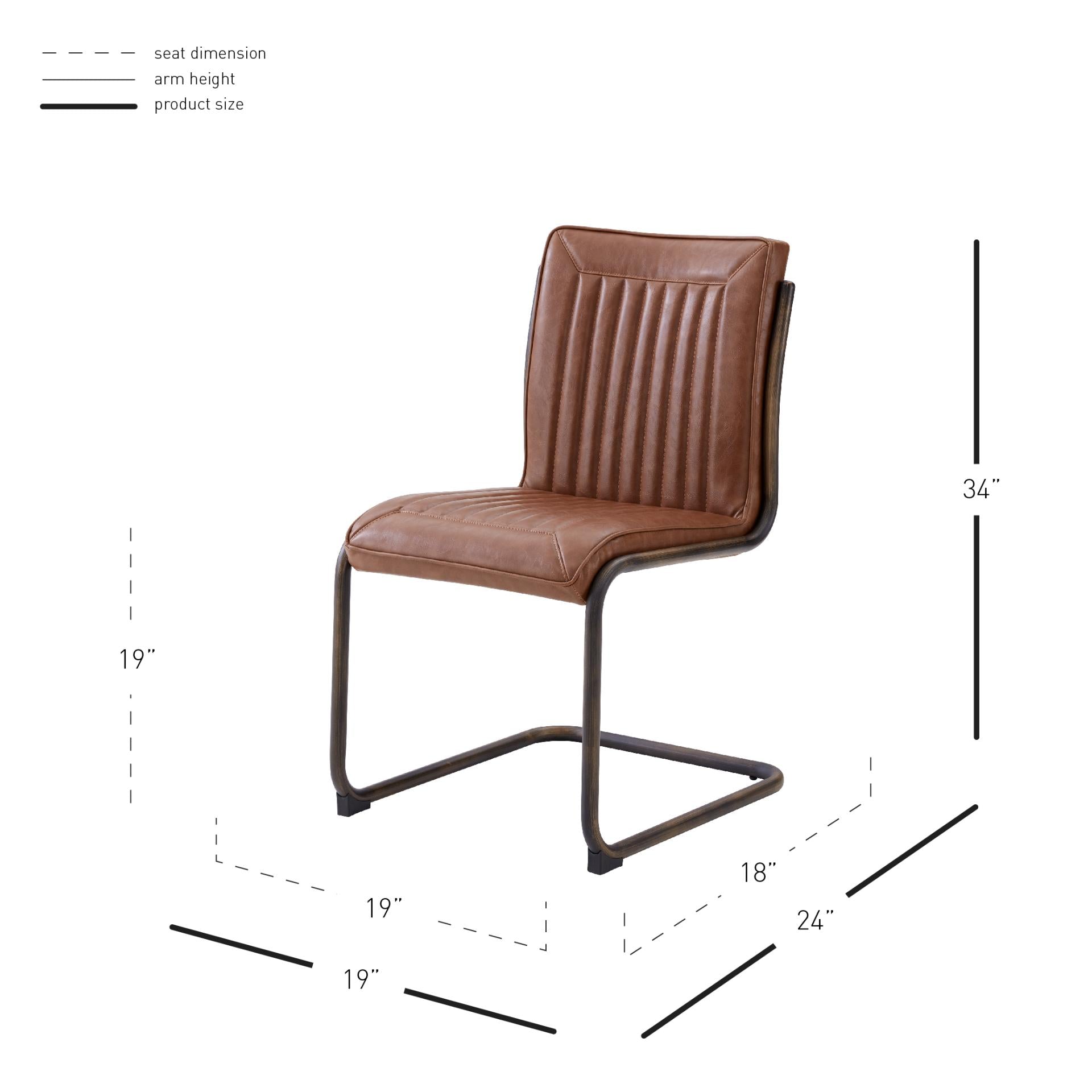 Cooper  Dining Side Chair Rubber Gold Frame (Set of 2)