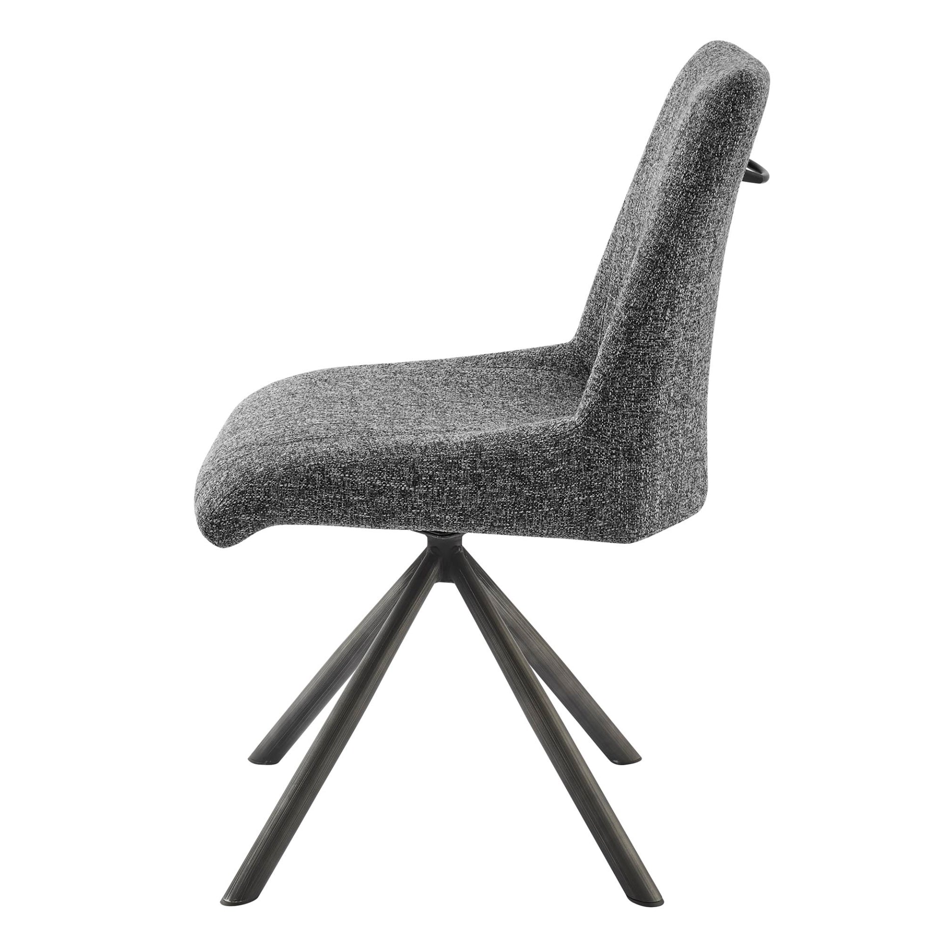 Viona  Fabric Swivel Dining Side Chair