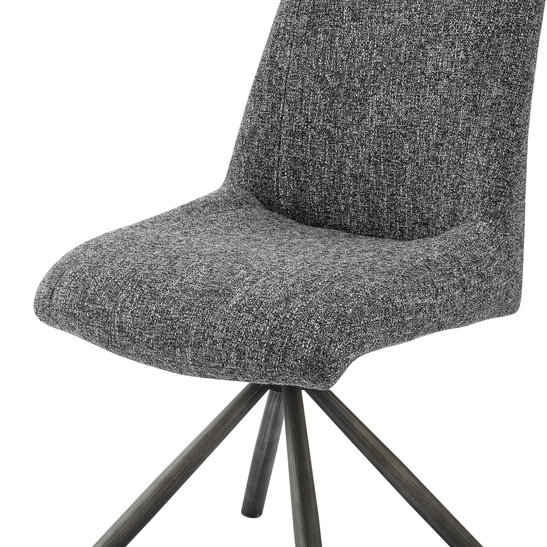 Viona  Fabric Swivel Dining Side Chair