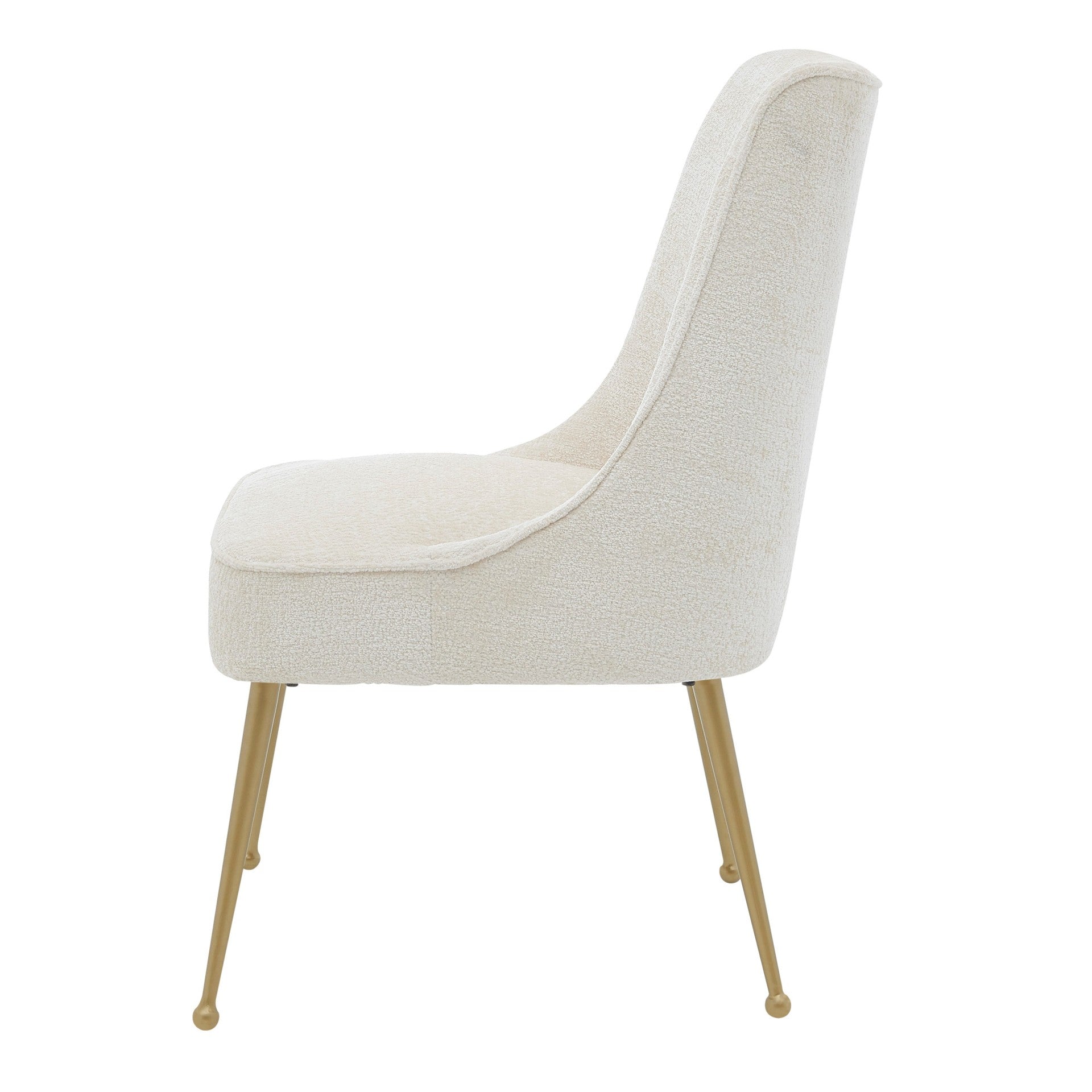 Cedric  Fabric Dining Side Chair Gold Legs (Set of 2)