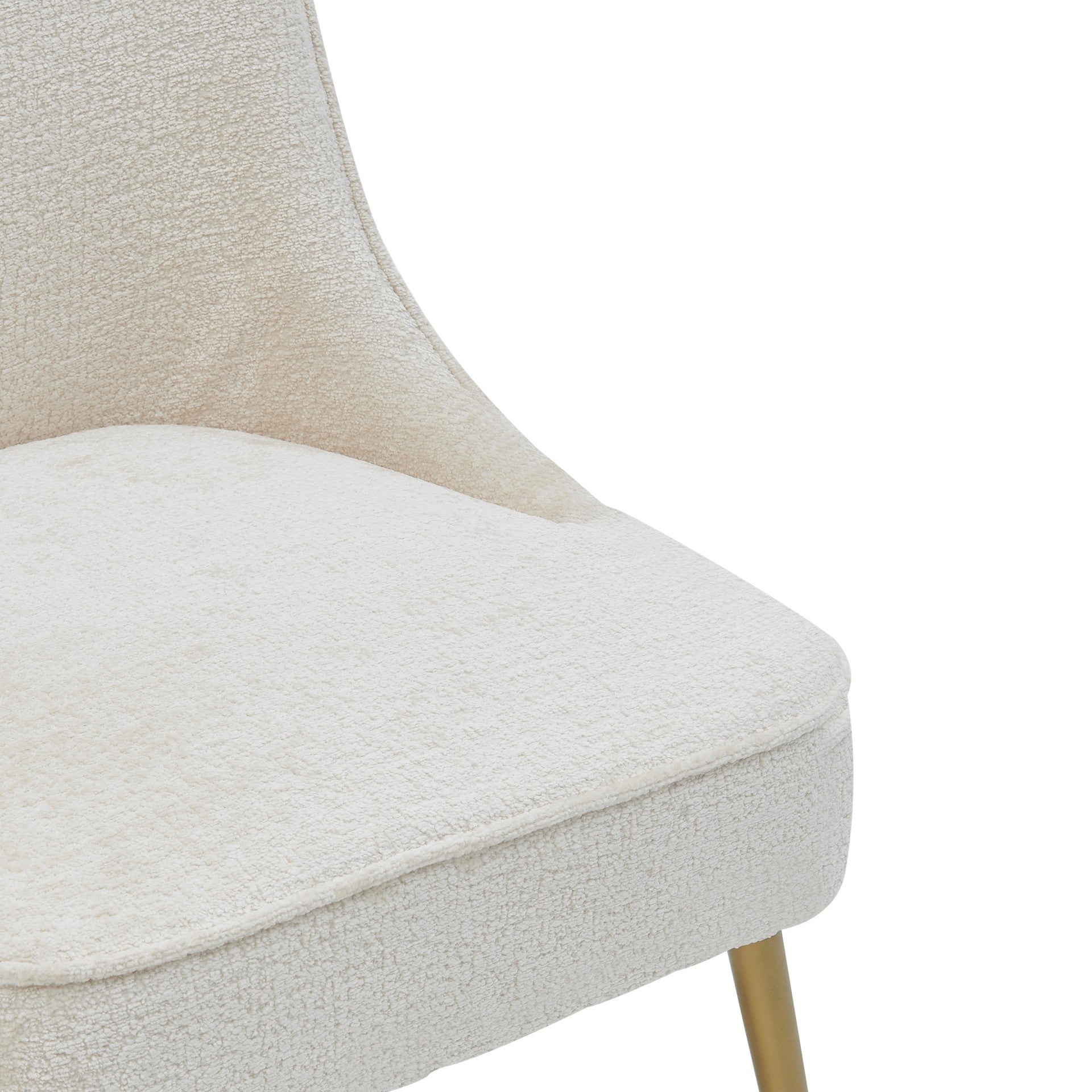 Cedric  Fabric Dining Side Chair Gold Legs (Set of 2)
