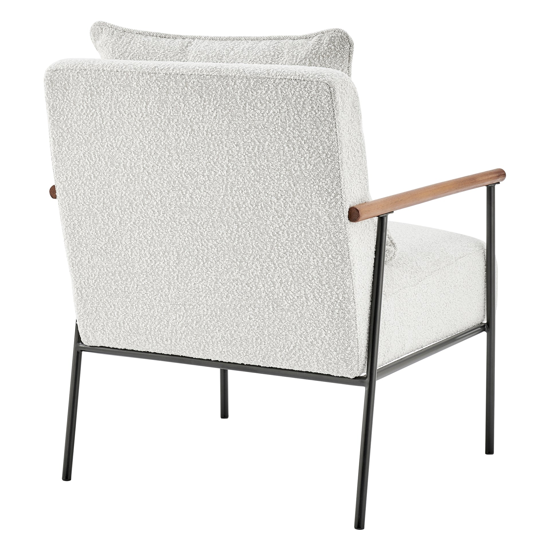 Quinton White Fabric Accent Arm Chair