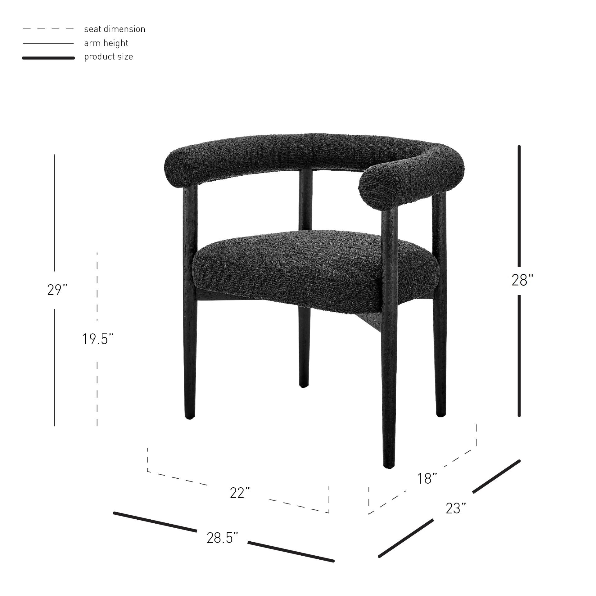Keanu Fabric Dining Side Chair