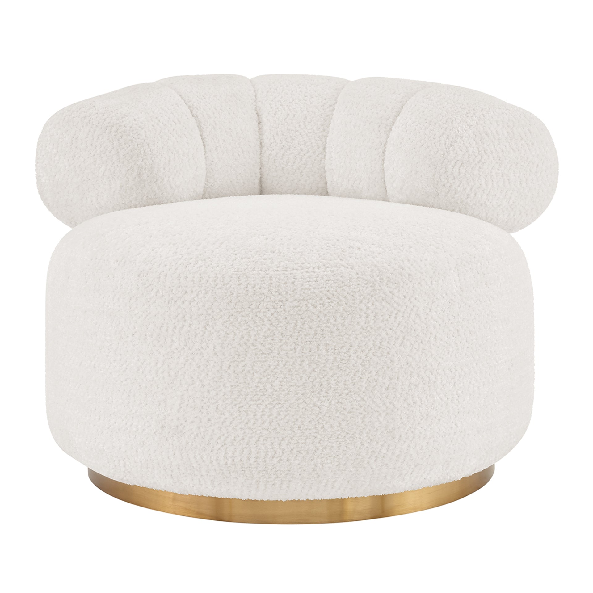 Marcy Fabric w/ Gold Base Swivel Accent Chair