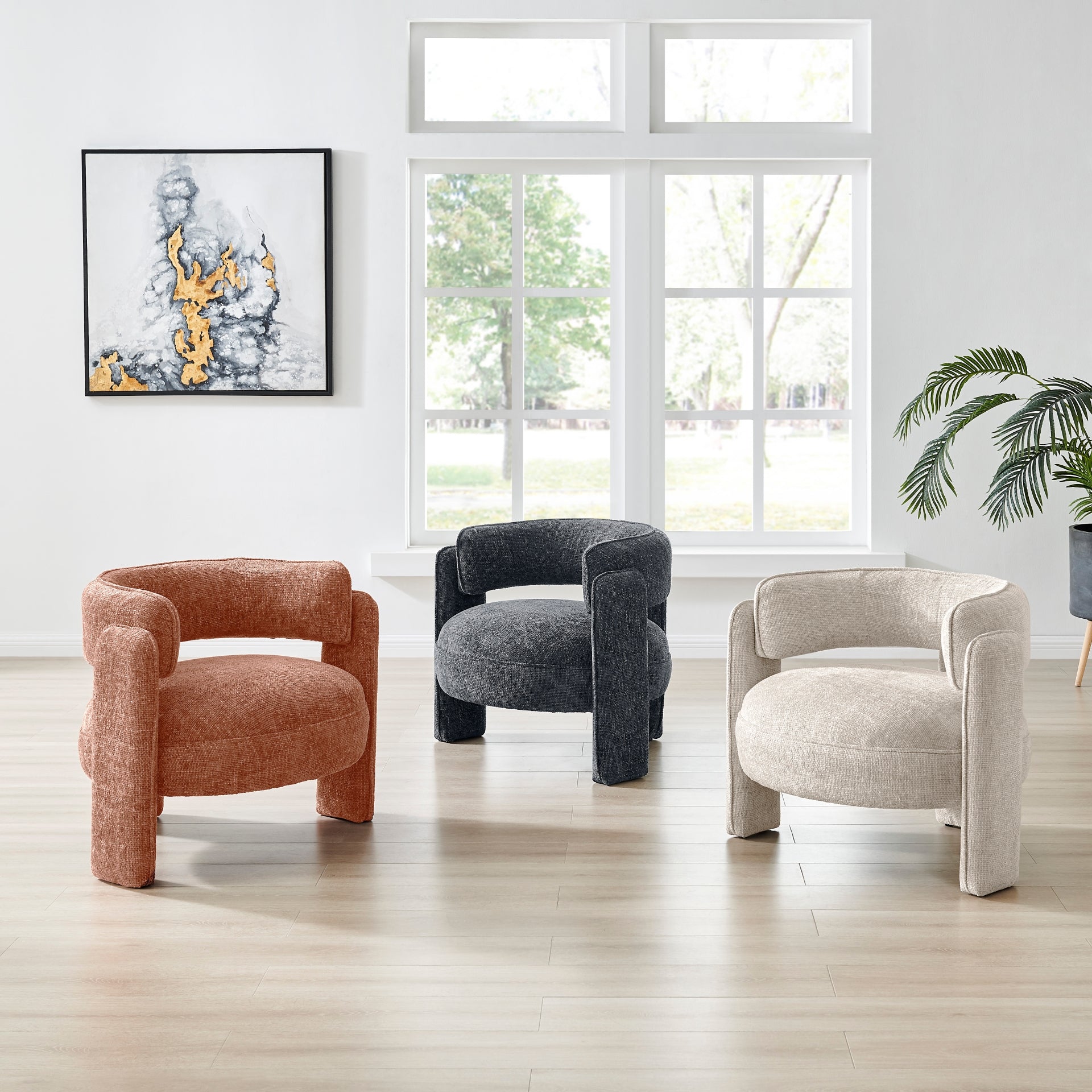 Rebecca Fabric Accent Arm Chair