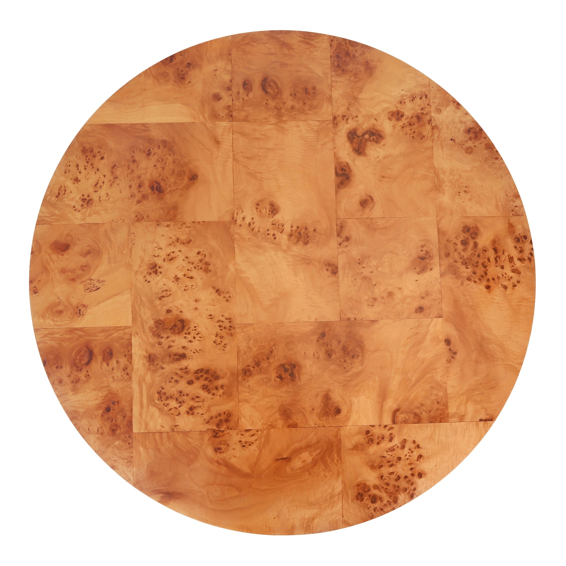Arsenio Burl Wood Round Coffee Table
