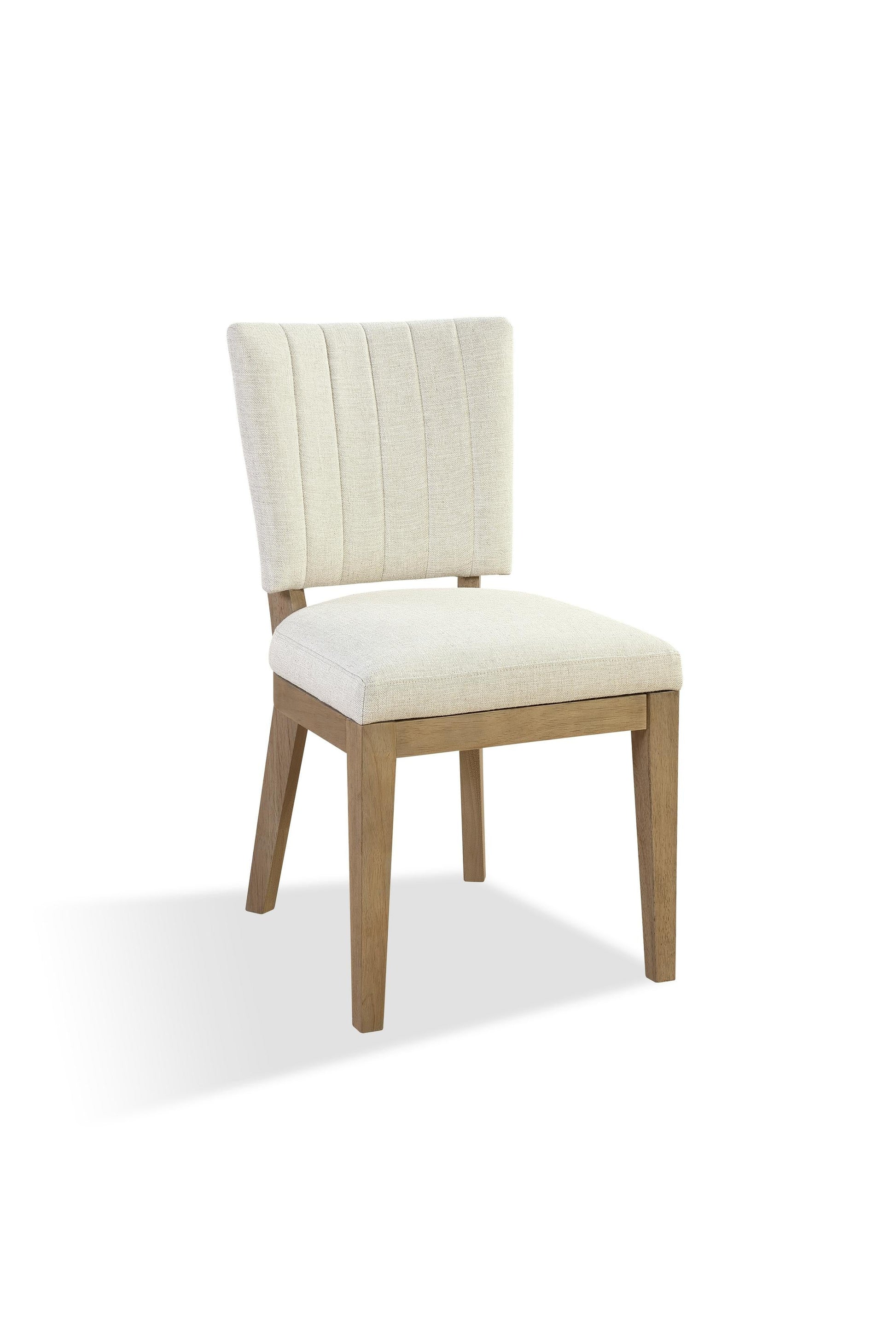 Sumner Channel Back Upholstered Dining Chair in Natural (Set of 2) - What A Room