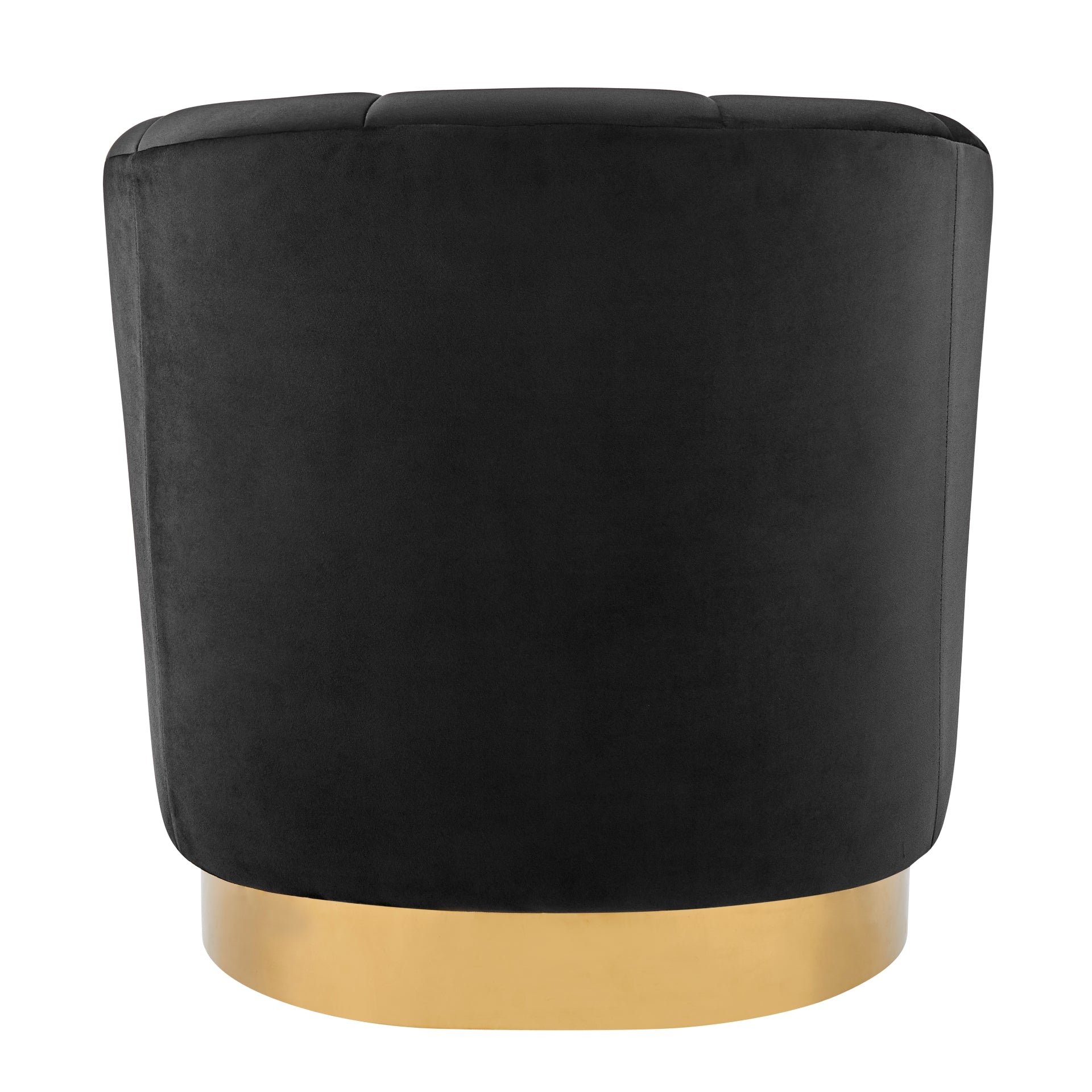 Natasha Velvet Fabric w/ Gold Metal Swivel Accent Arm Chair