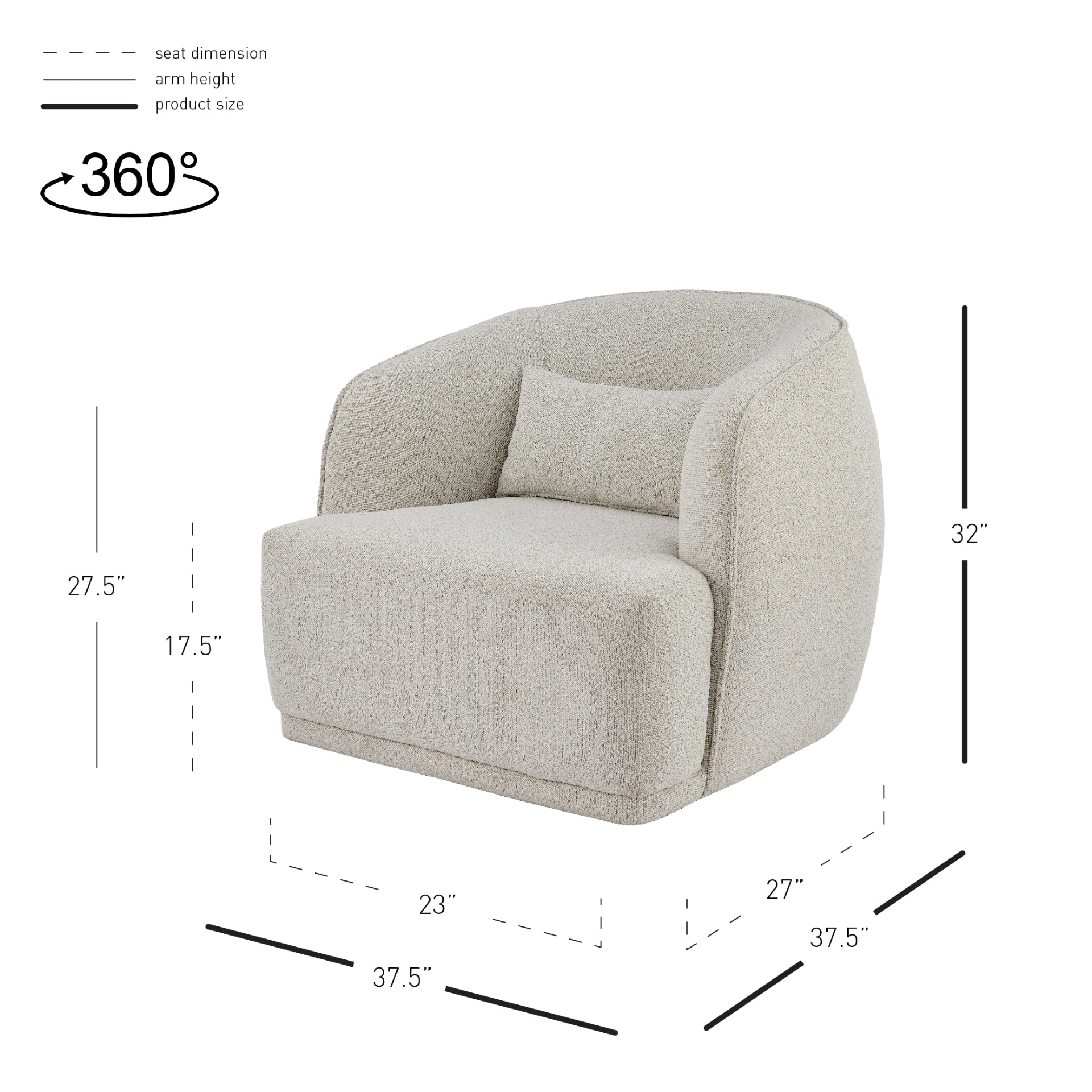 Steward Fabric Swivel Accent Chair