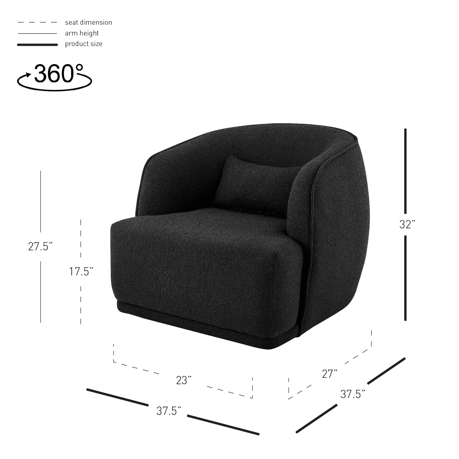 Steward Fabric Swivel Accent Chair
