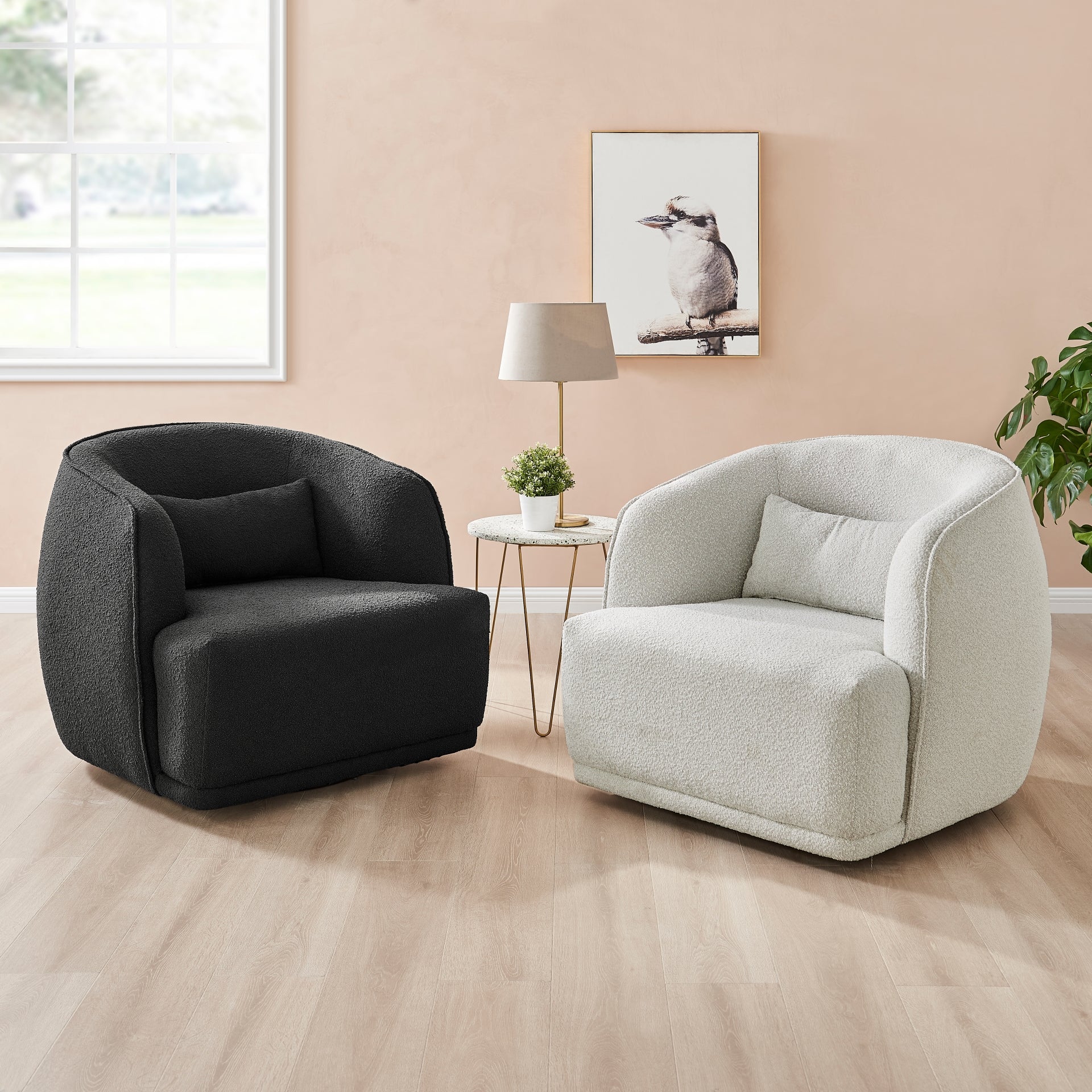 Steward Fabric Swivel Accent Chair