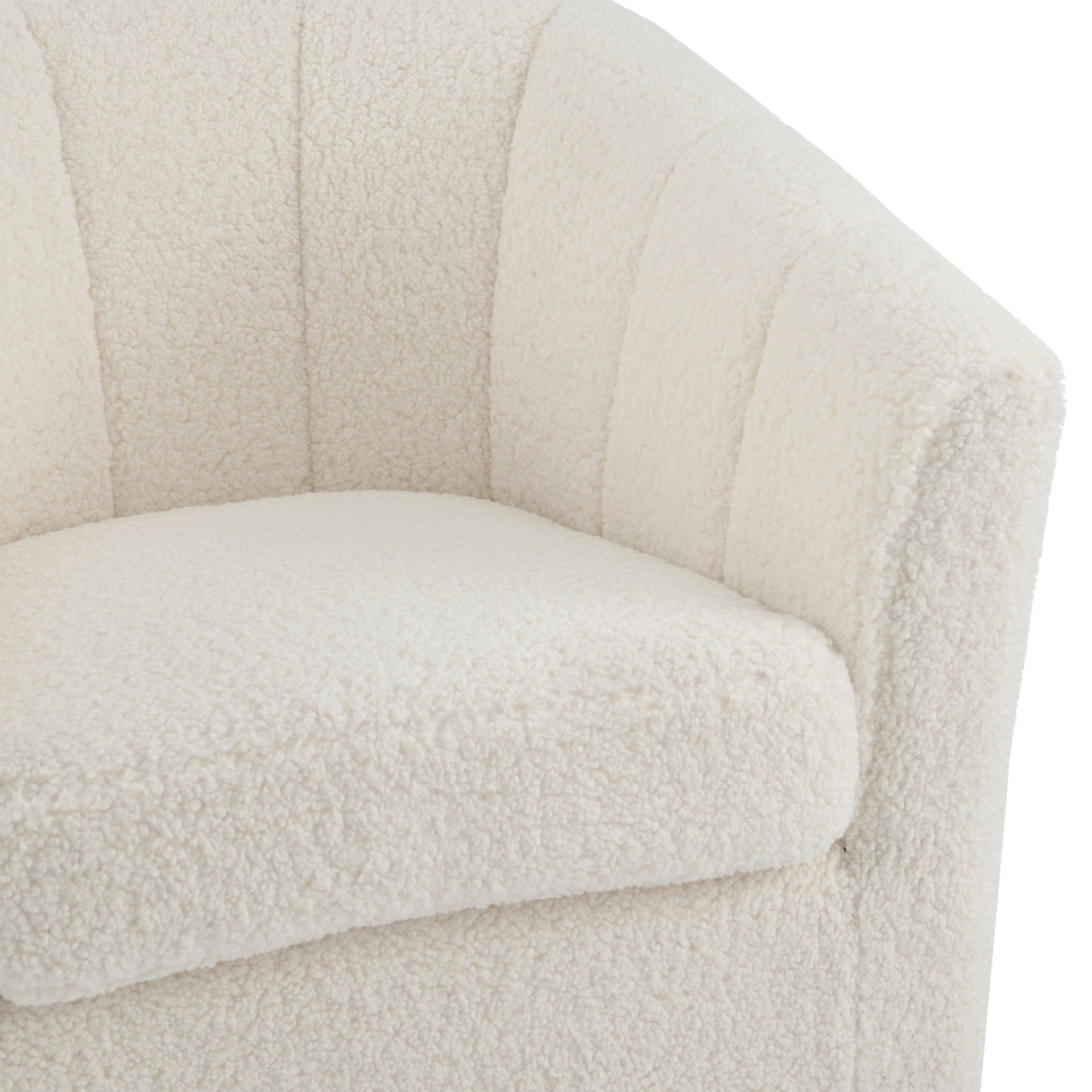 Natasha Biege Fabric w/ Gold Metal Swivel Accent Chair & Armchair