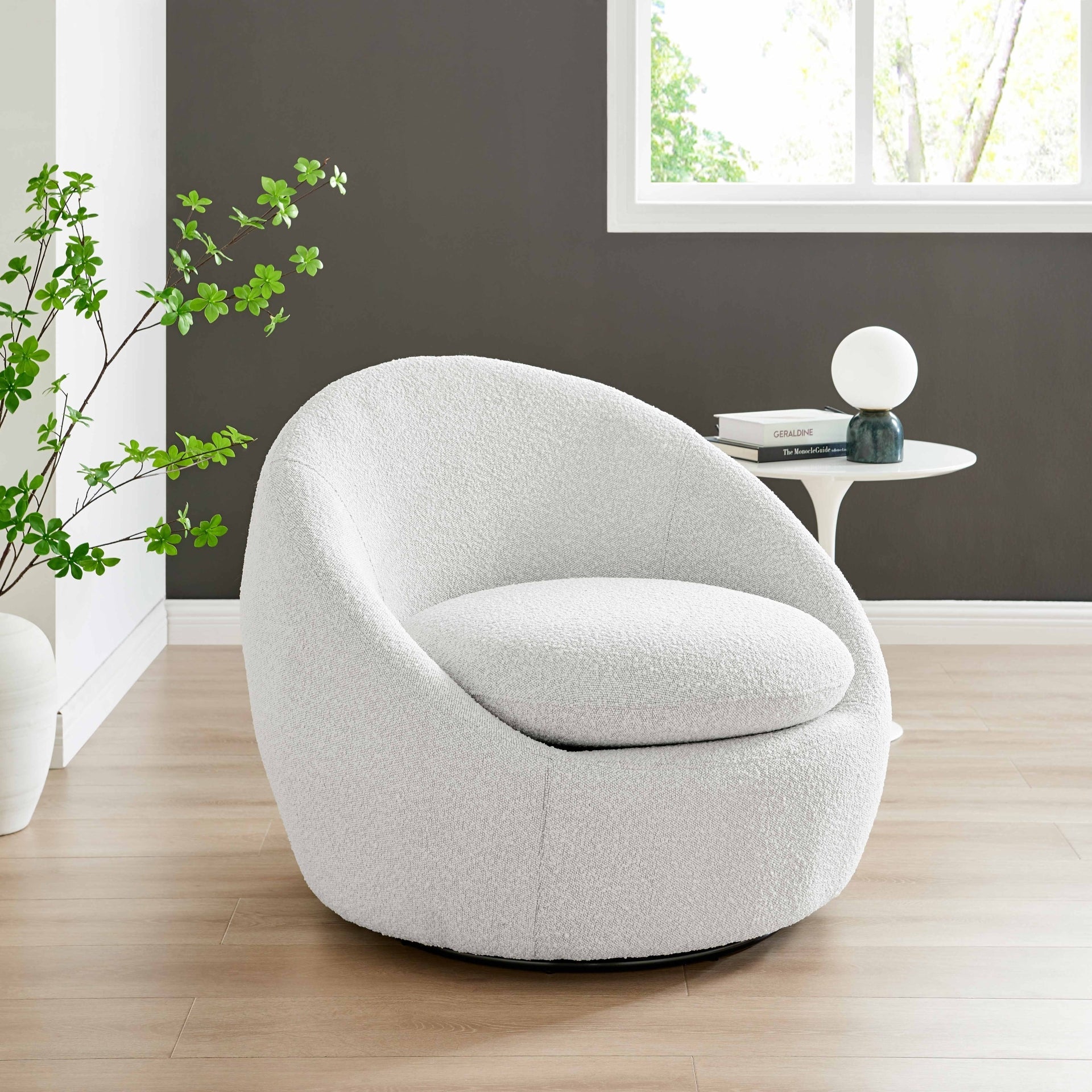 Adelmo Fabric Swivel Accent Chair
