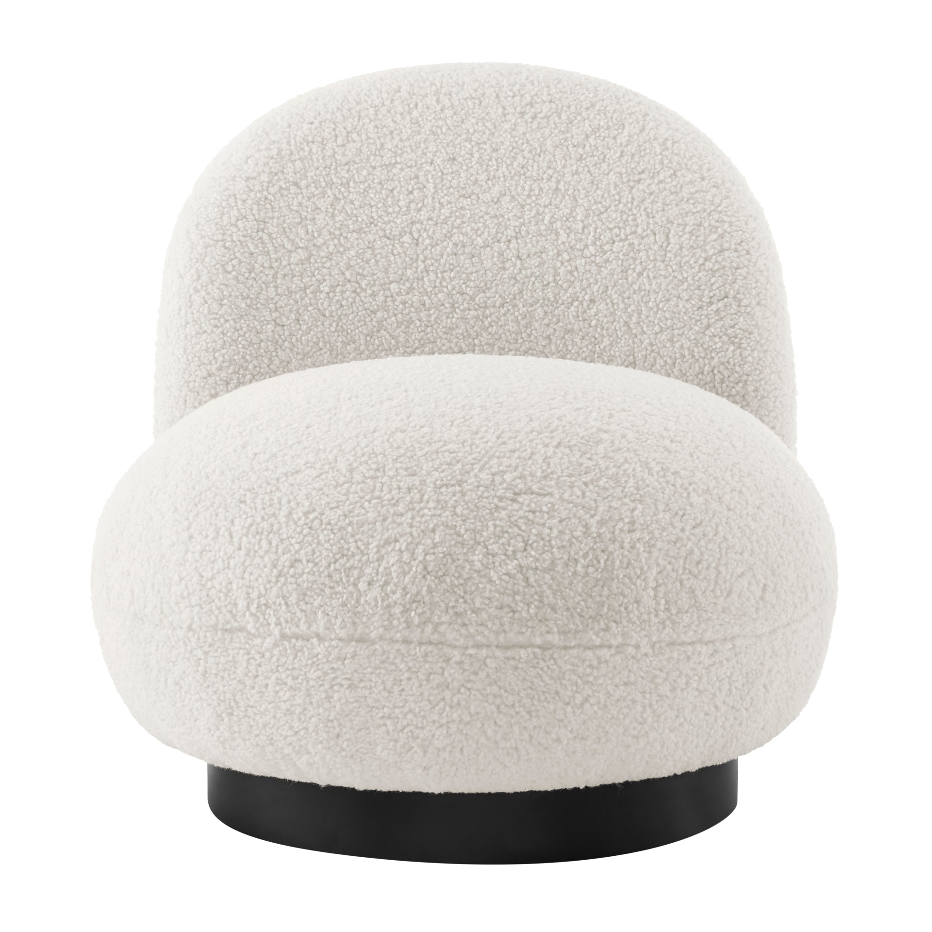 Zolia Faux Shearling Swivel Accent Chair