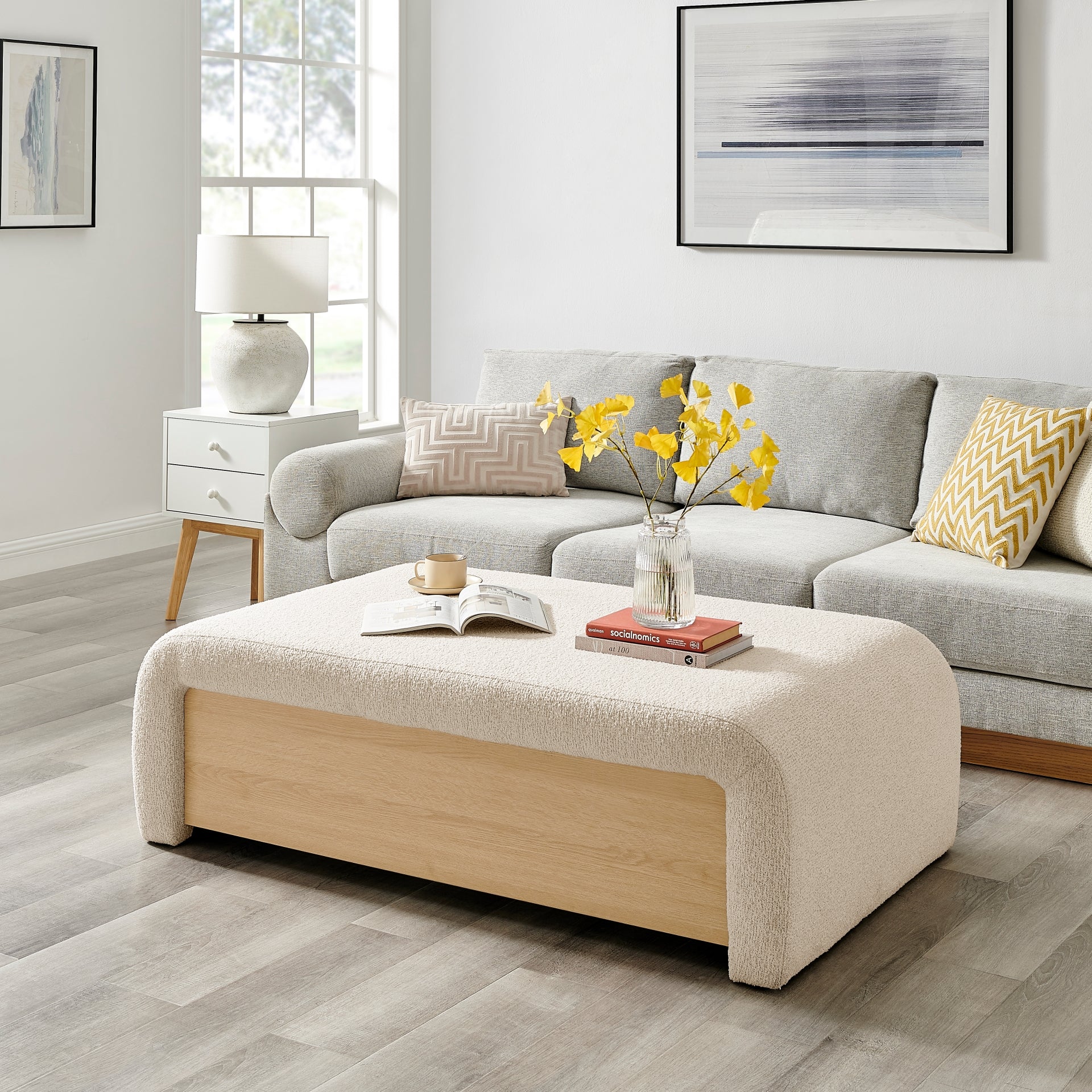 Tammy Fabric Storage Coffee Table/Ottoman