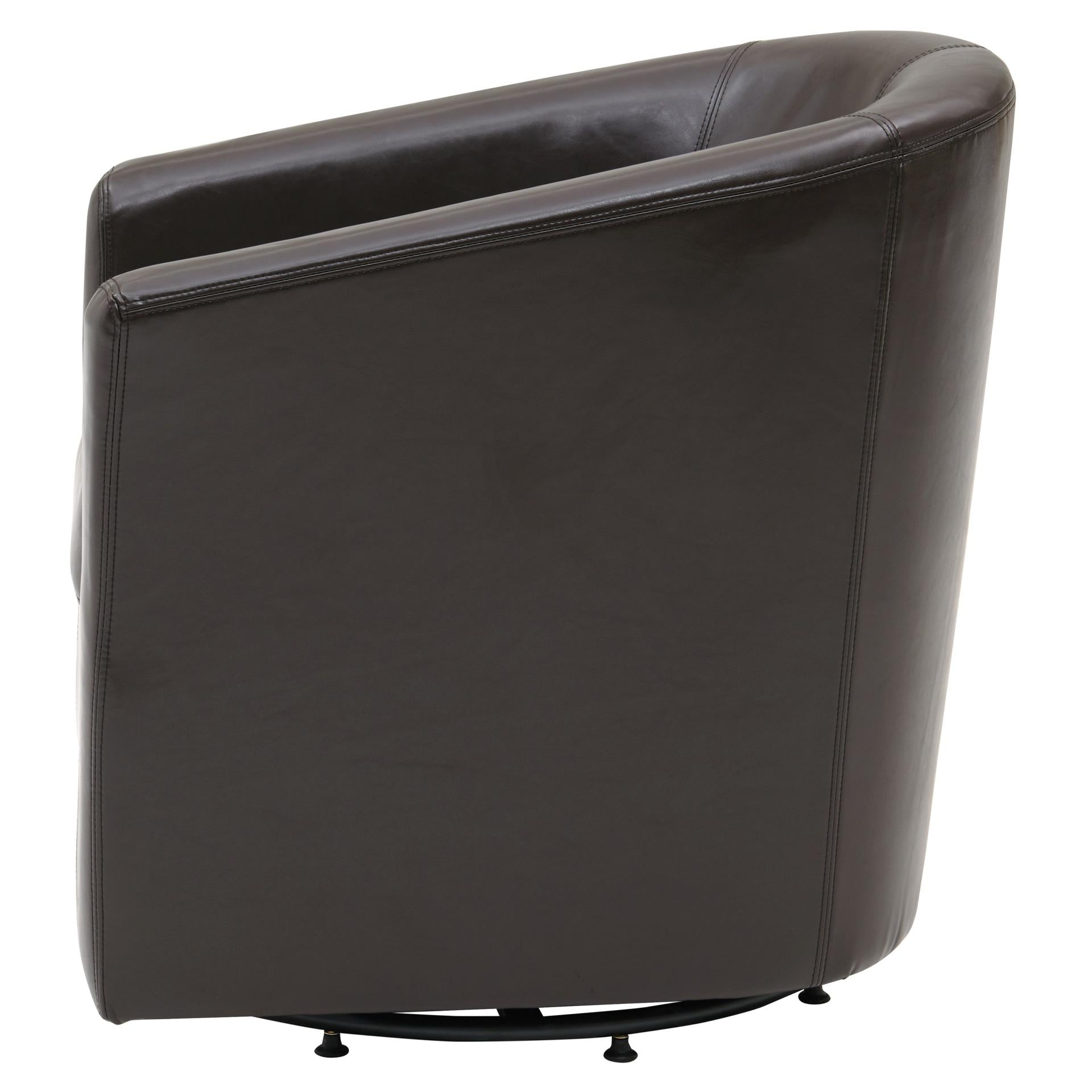 Hayden SWIVEL Bonded Leather Accent Arm Chair