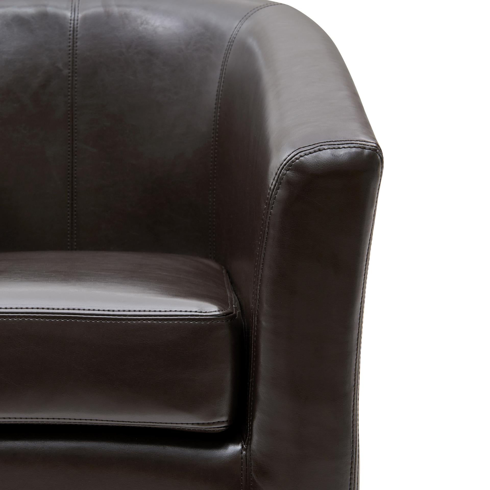 Hayden SWIVEL Bonded Leather Accent Arm Chair