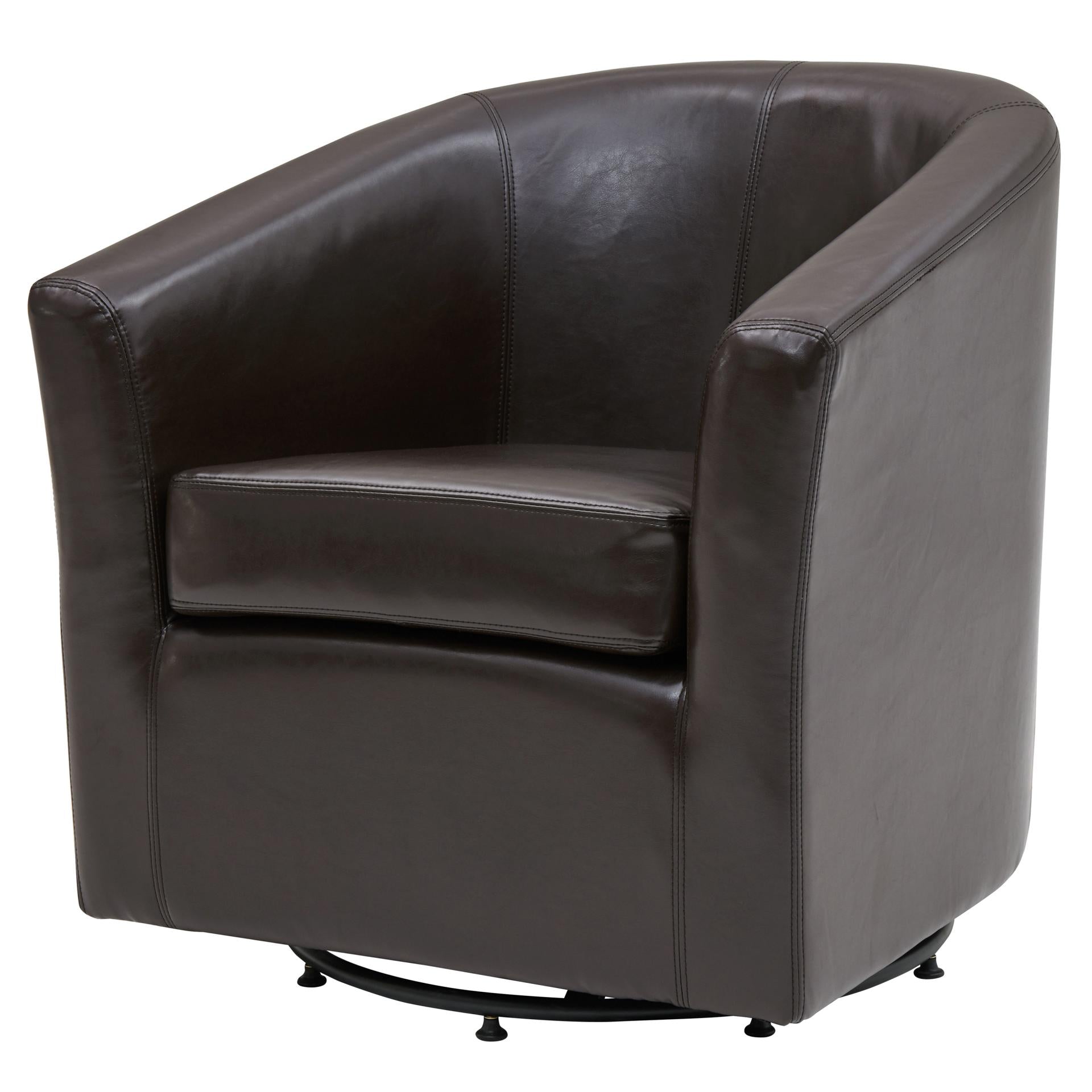 Hayden SWIVEL Bonded Leather Accent Arm Chair
