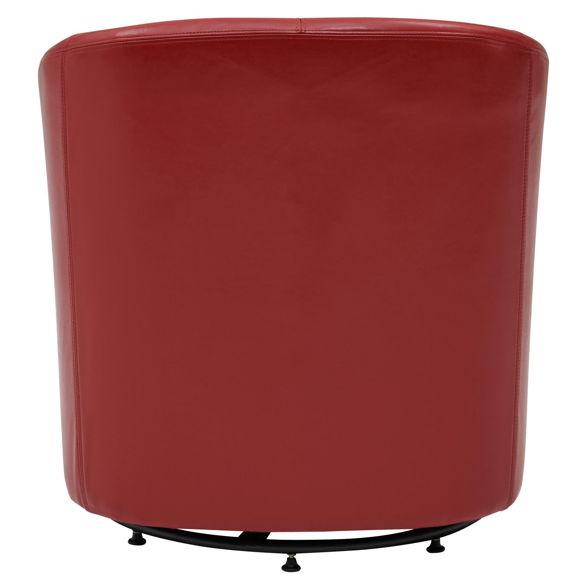 Hayden SWIVEL Bonded Leather Accent Arm Chair