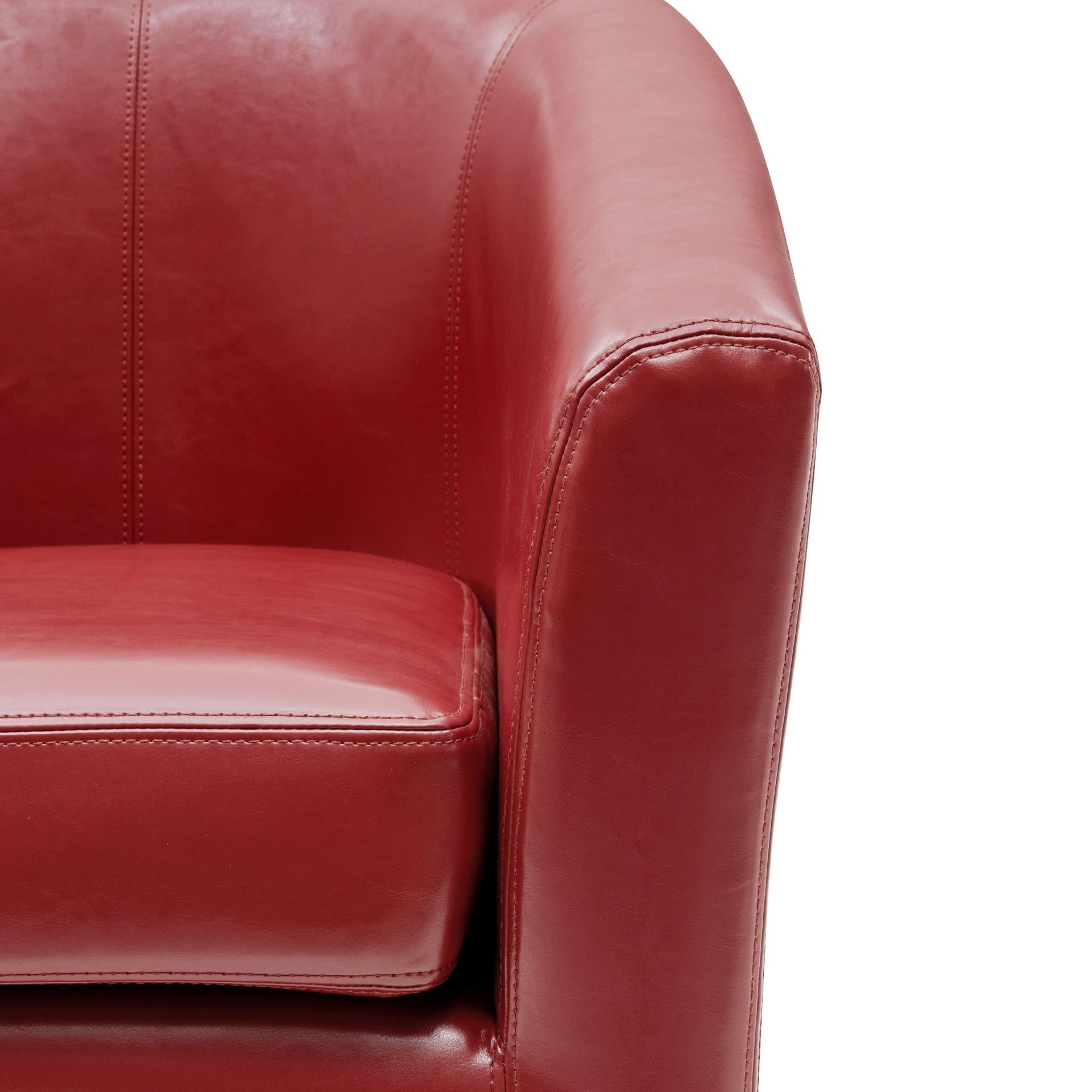 Hayden SWIVEL Bonded Leather Accent Arm Chair