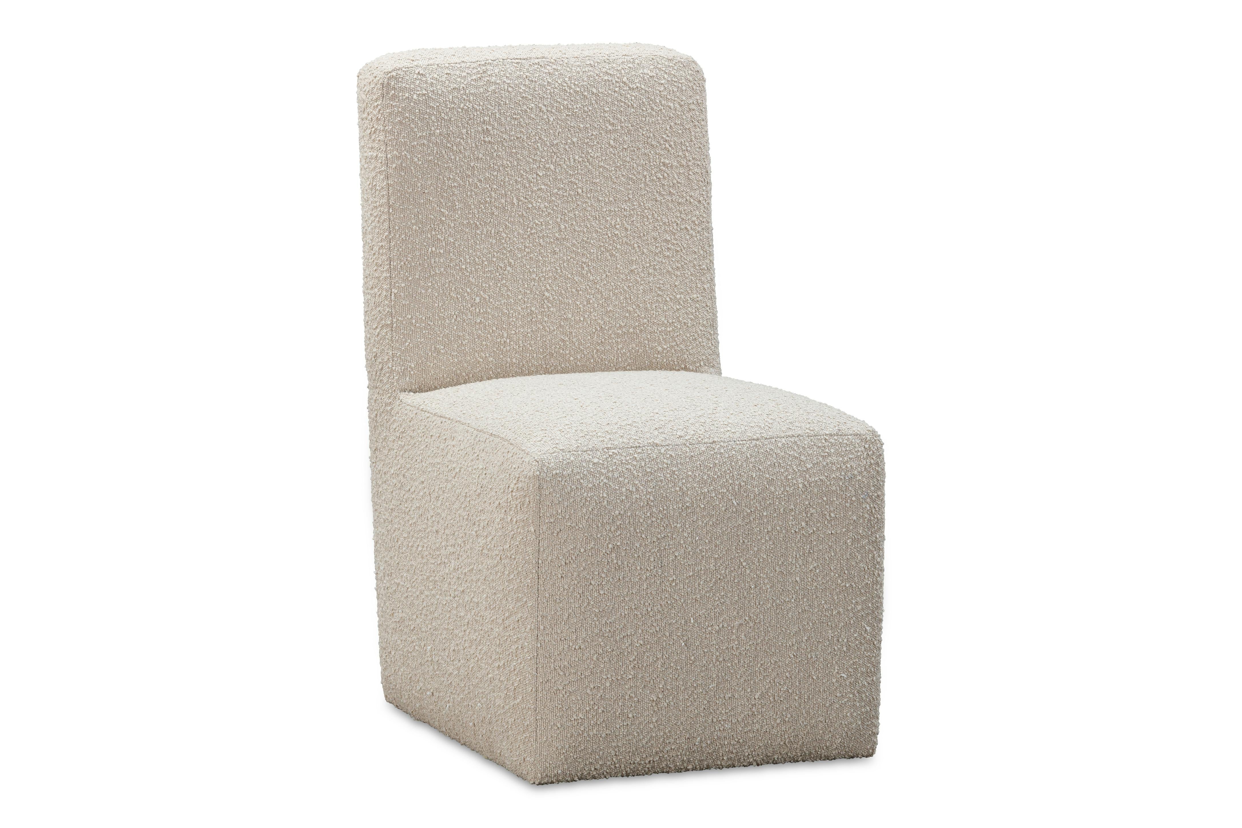 Liv Fully Upholstered Dining Chair in Brun Boucle (Set of 2)