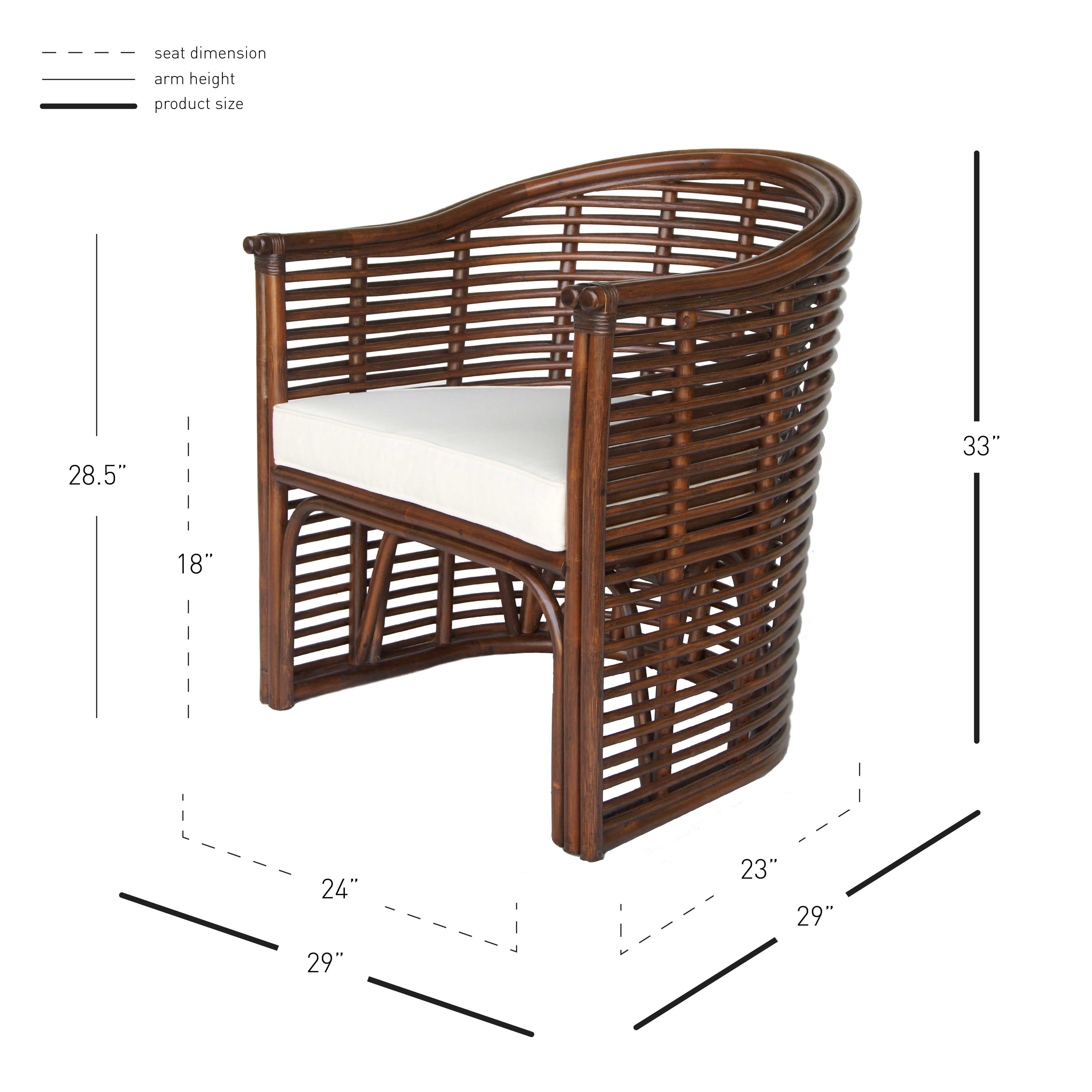 Knox Rattan Accent Arm Chair