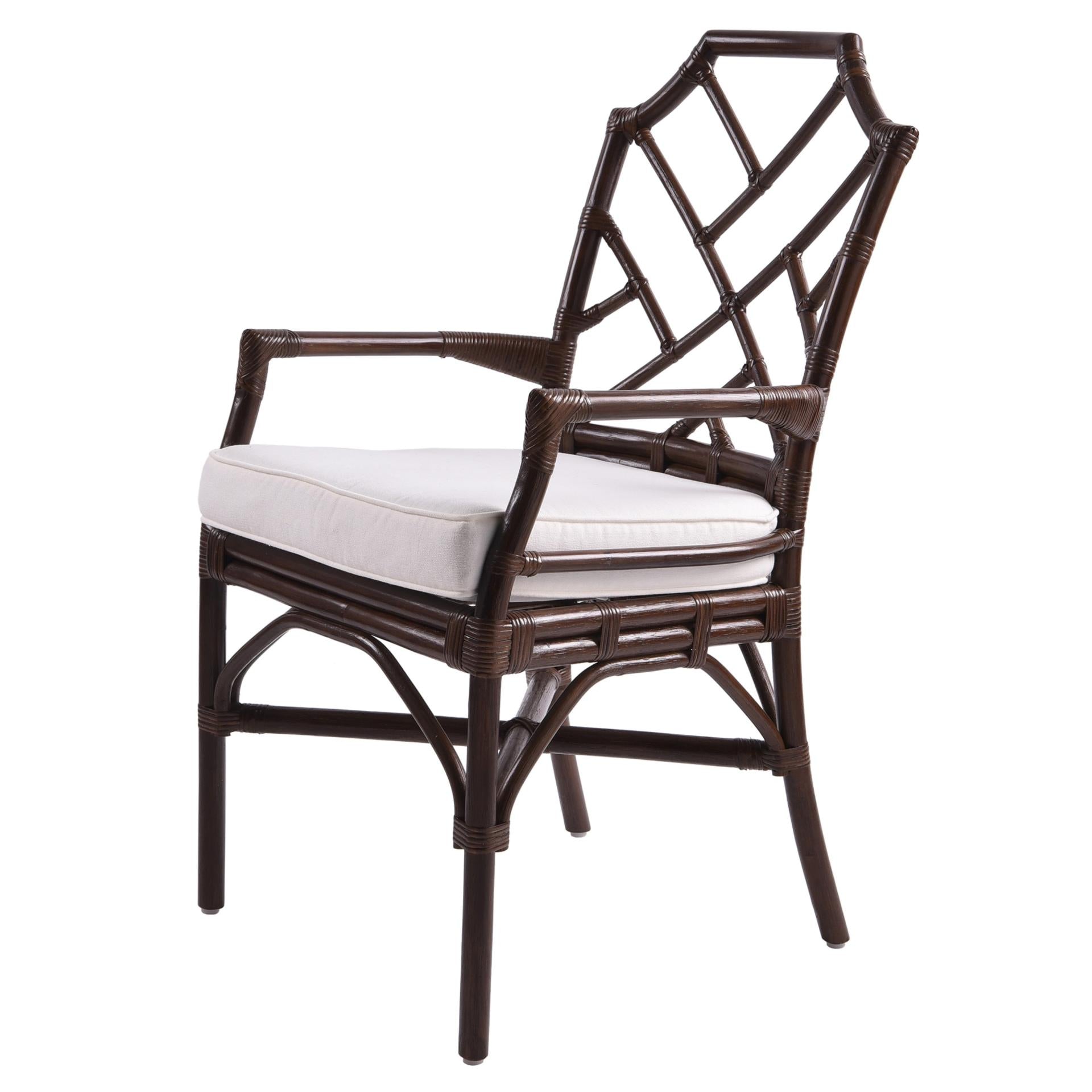 Kara Rattan Dining Side Arm Chair