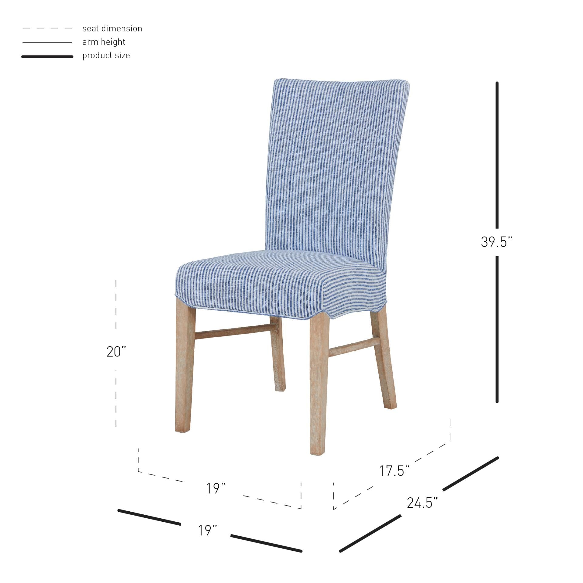 Milton Fabric Dining Side Chair NWO Legs