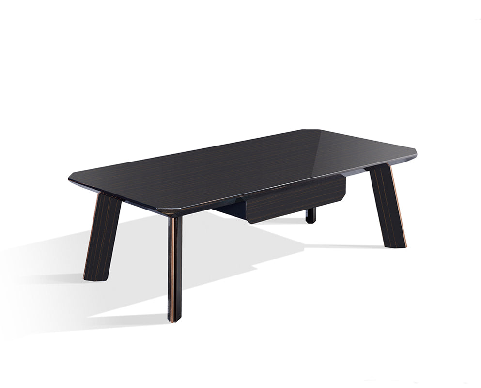 Modrest Chadwick Modern Ebony & Rosegold Coffee Table - What A Room
