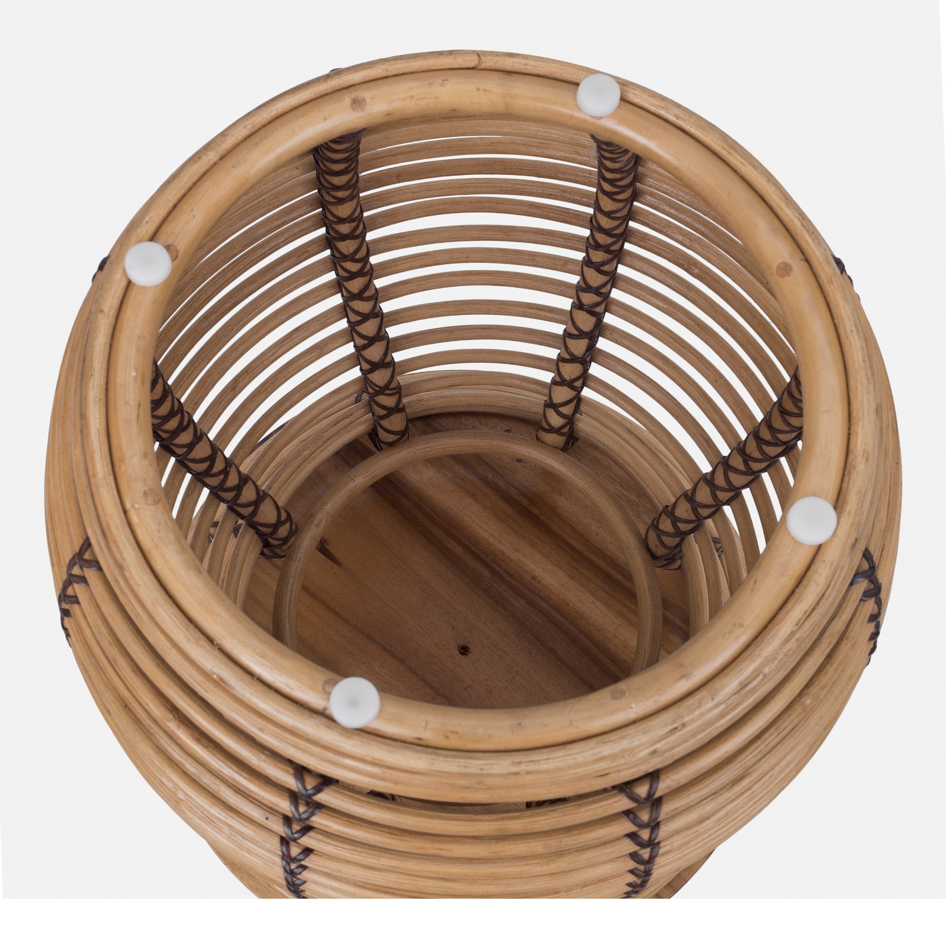 Quito Rattan Side/ End Table w/ Wood Top