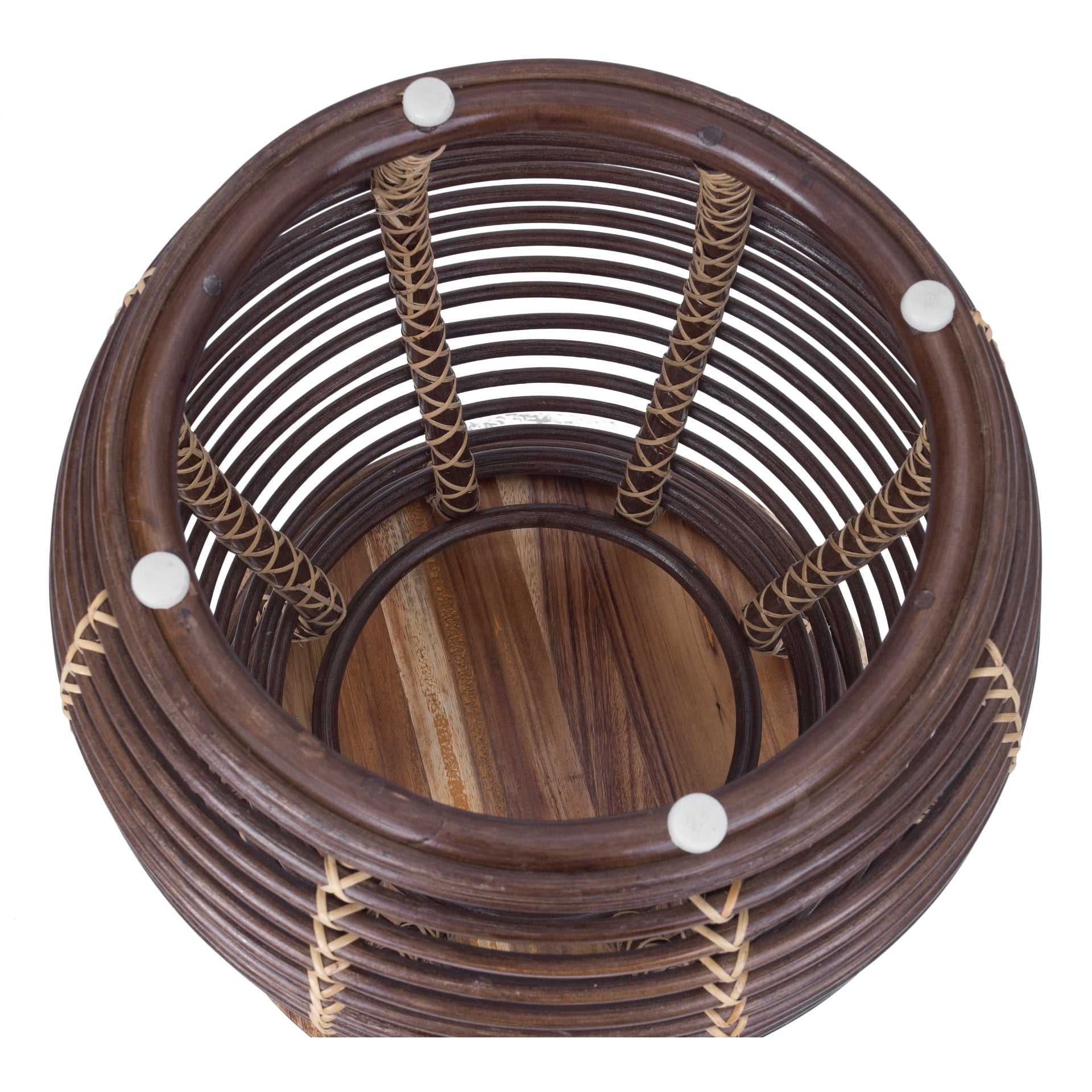 Quito Rattan Side/ End Table w/ Wood Top
