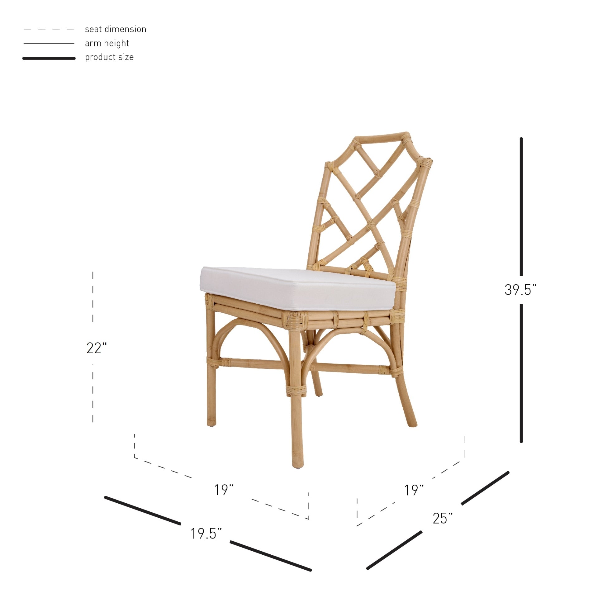 Kara Rattan Dining Side Chair (Set of 2)