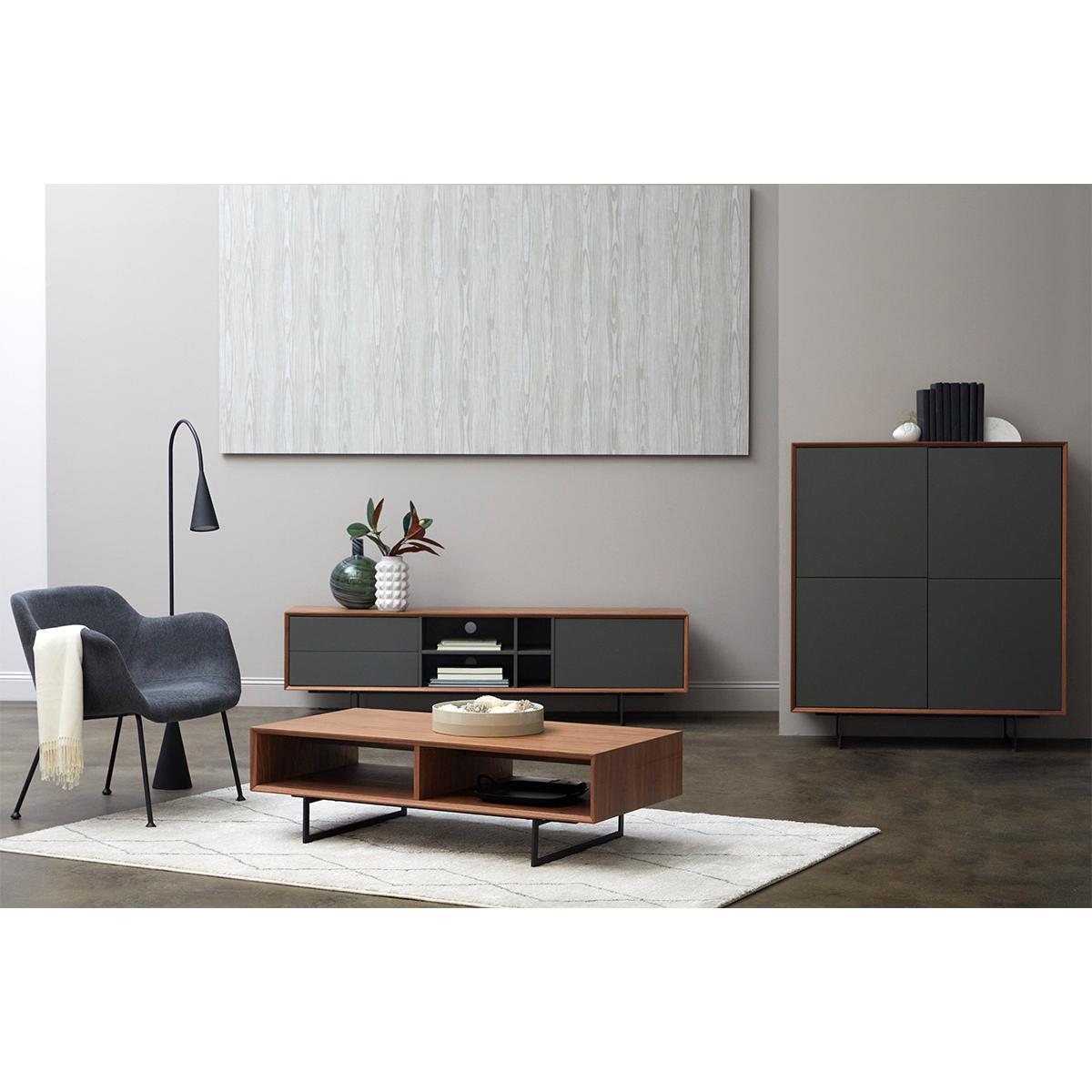 Anderson 48" Mid-Century Modern Coffee Table in Walnut