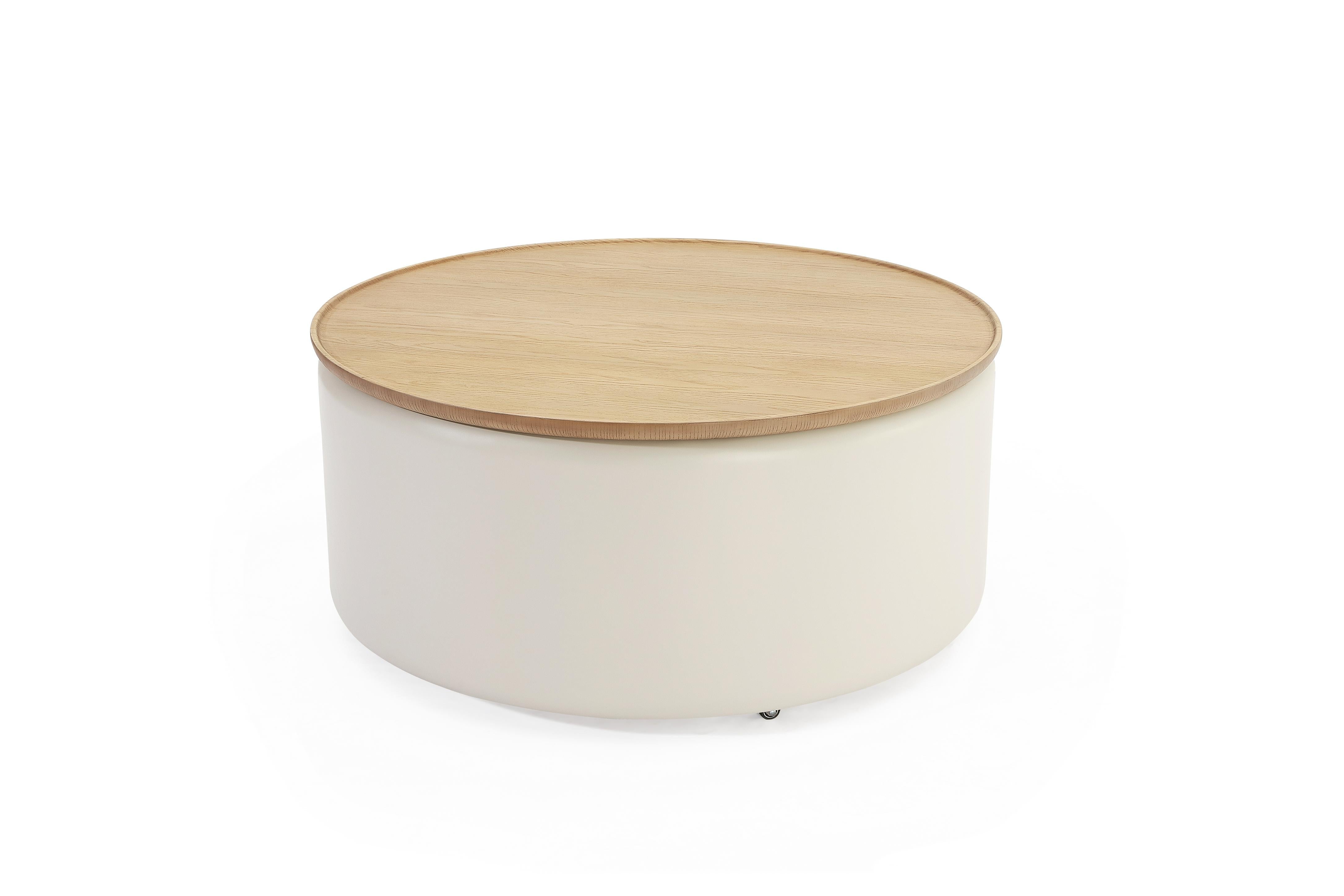 Oskar Lift Top Round Coffee Table in Barley - What A Room
