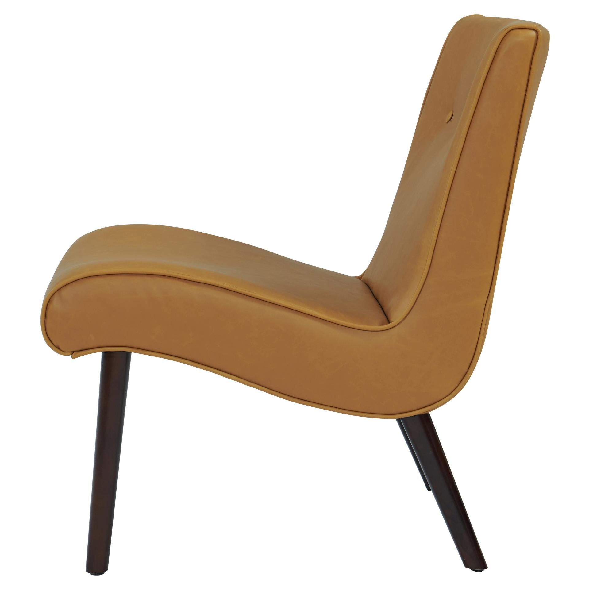 Alexis Bonded Leather Accent Chair Wenge Legs