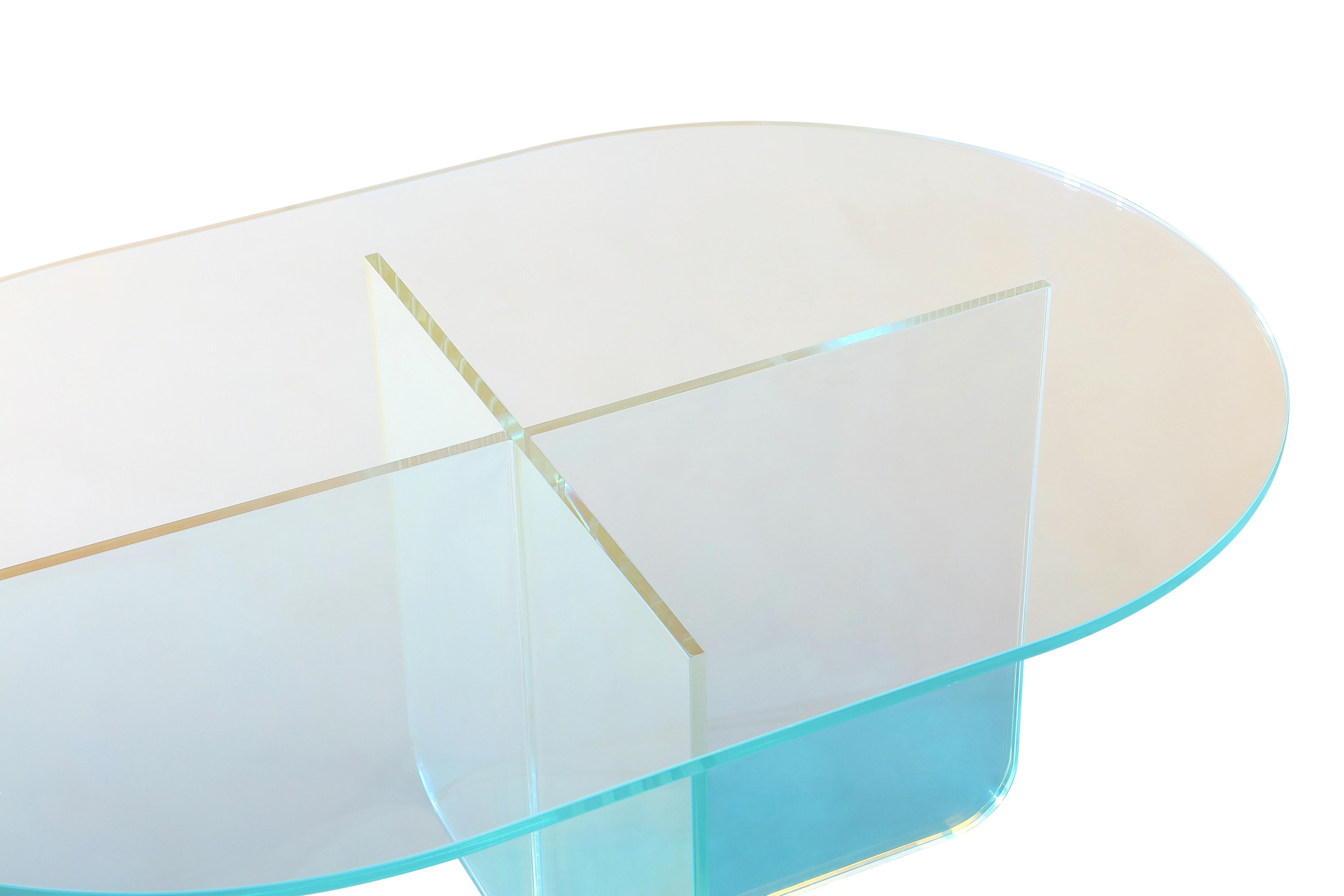 Fomo Coffee Table in Iridescent Glass