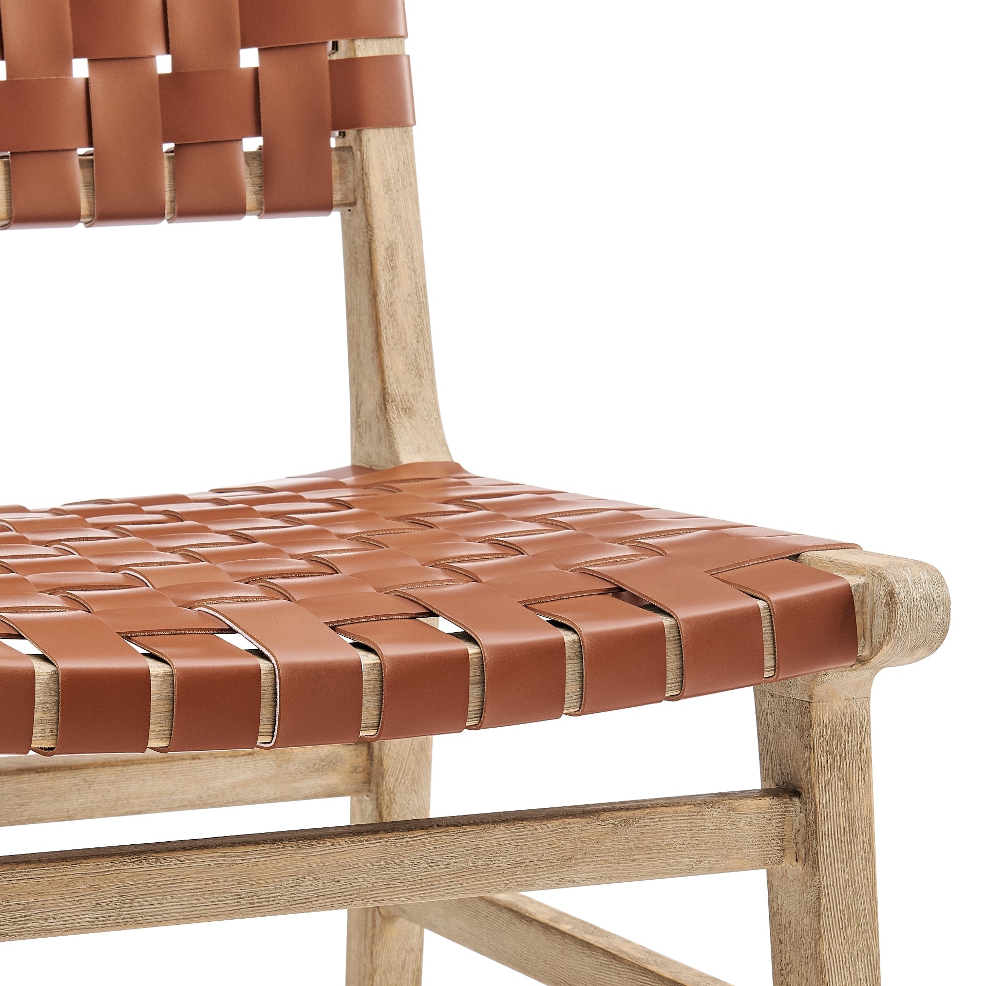 Marco Faux Leather Dining Side Chair Drift Wood Frame (Set of 2)