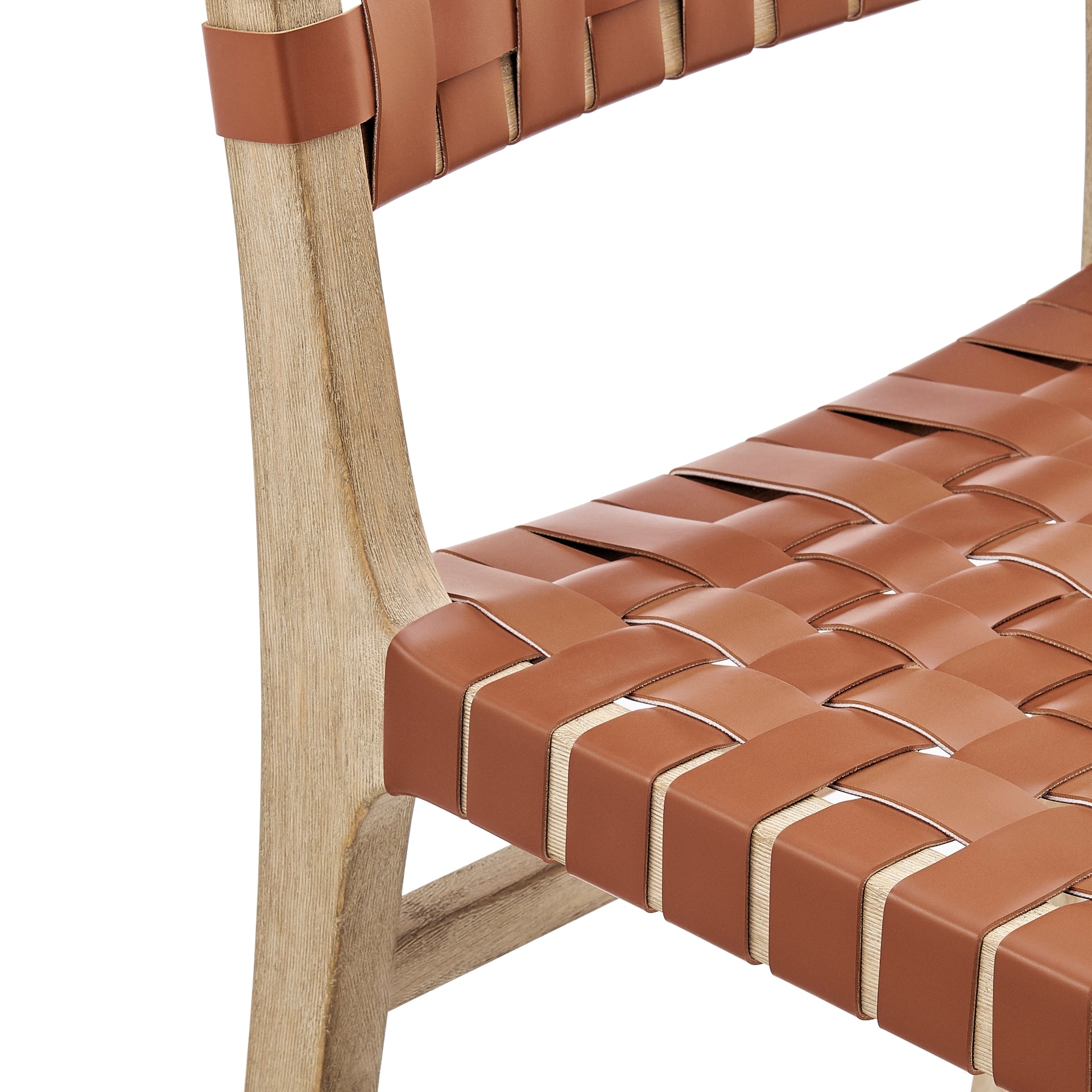 Marco Faux Leather Dining Side Chair Drift Wood Frame (Set of 2)