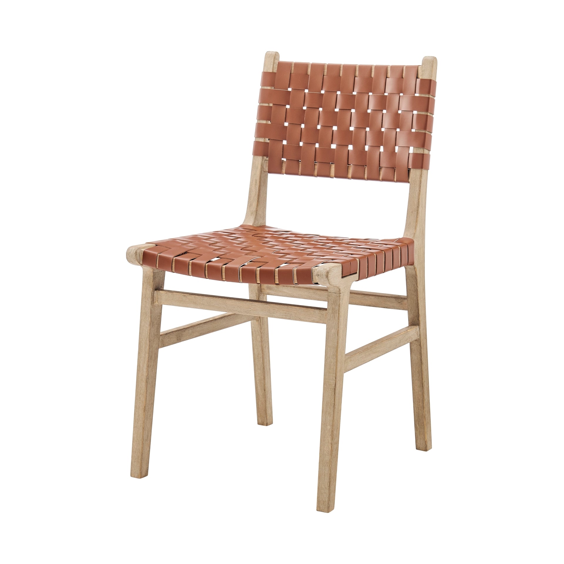 Marco Faux Leather Dining Side Chair Drift Wood Frame (Set of 2)