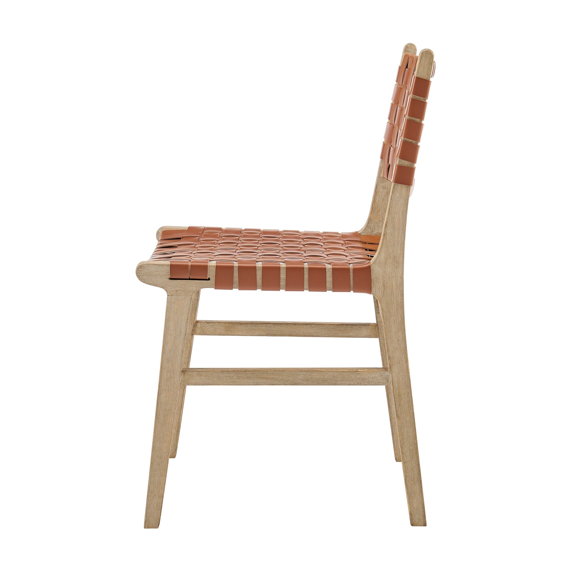 Marco Faux Leather Dining Side Chair Drift Wood Frame (Set of 2)