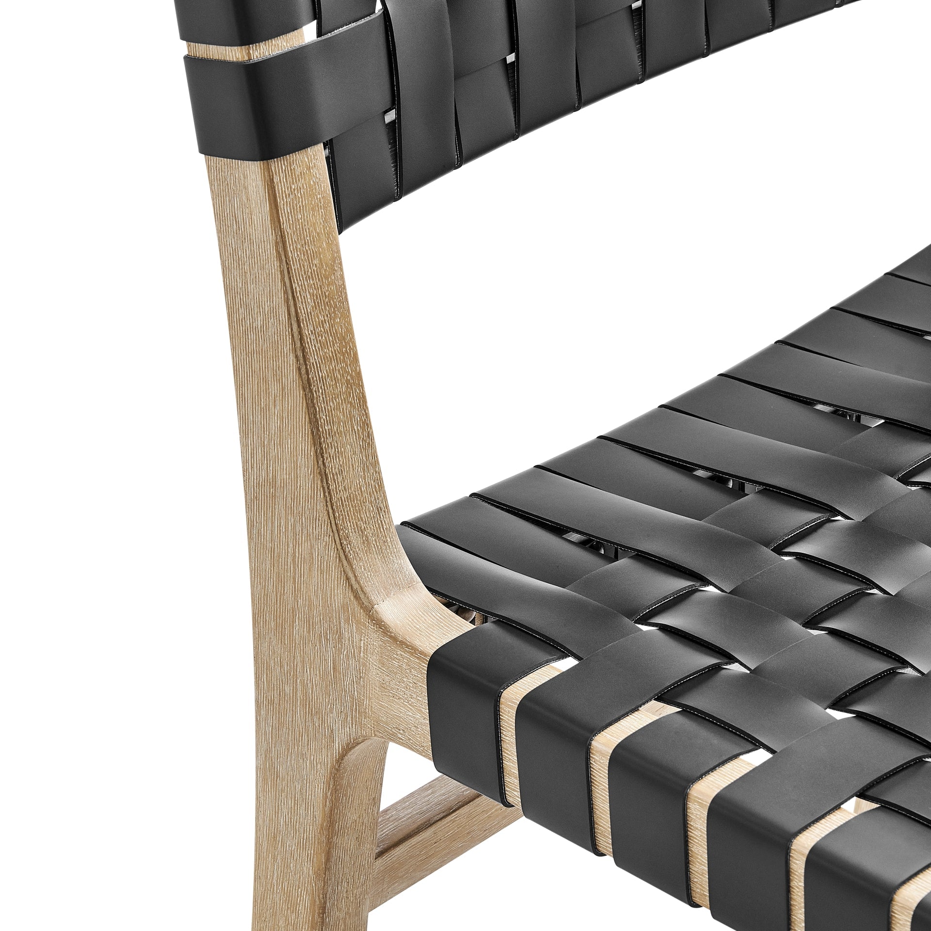 Marco Faux Leather Dining Side Chair Drift Wood Frame (Set of 2)